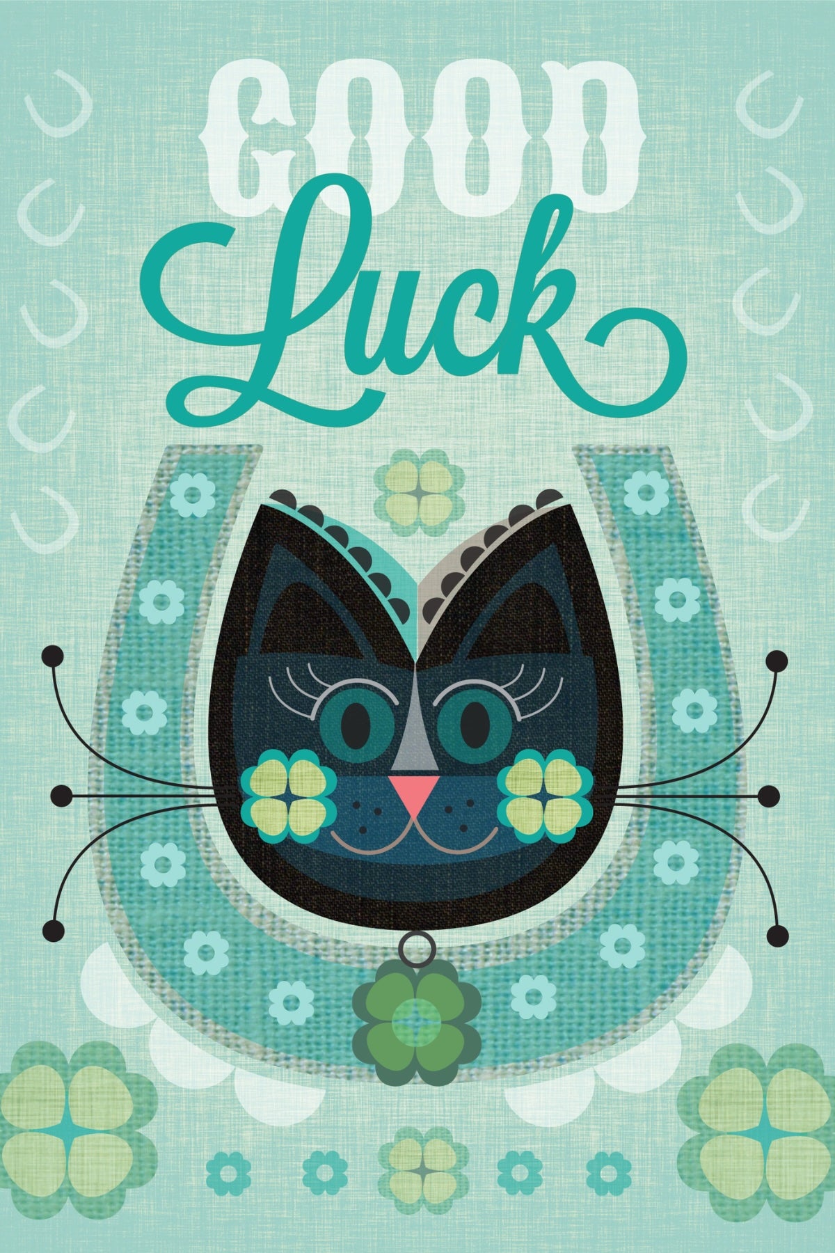 Good Luck Kitty Postcard