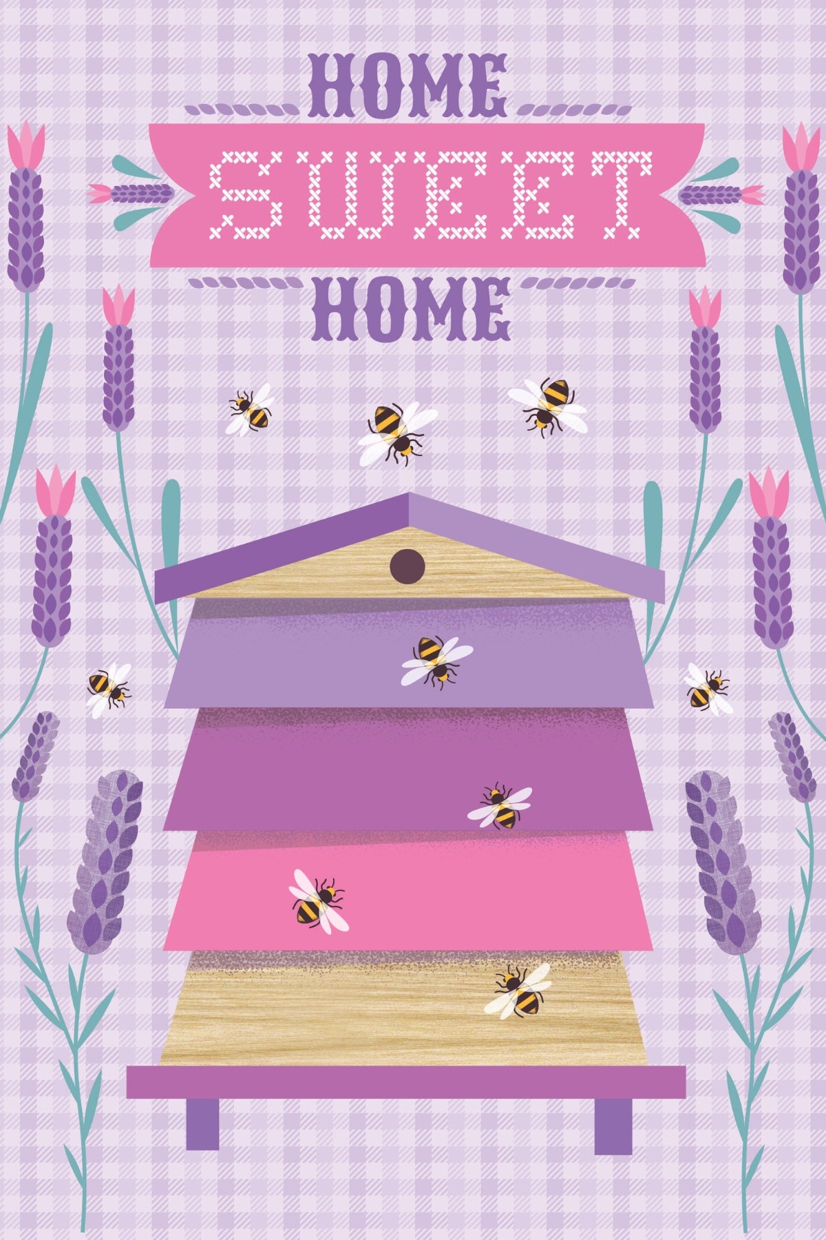 Home Sweet Home Honeybees Postcard