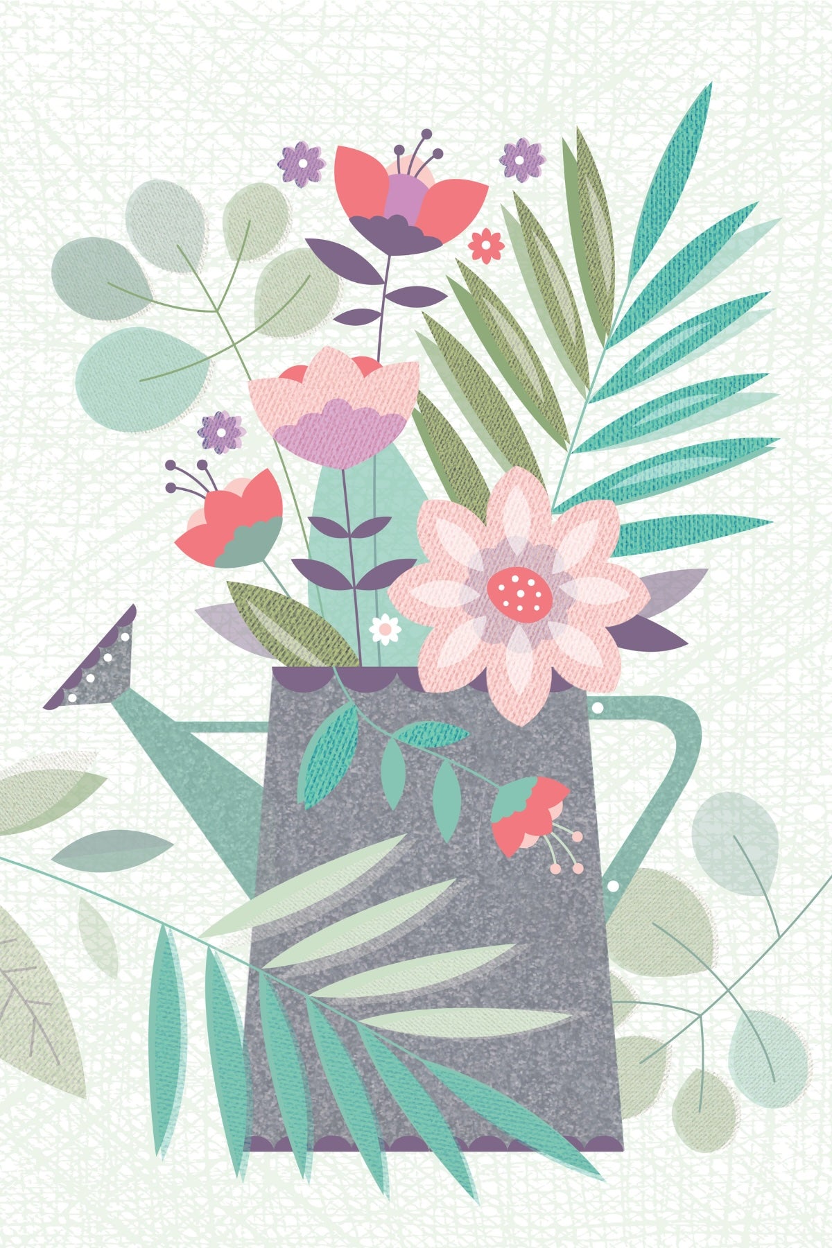 Watering Can Postcard