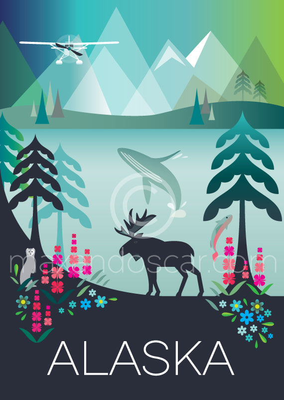 ALASKA, SOUTH CENTRAL PRINT