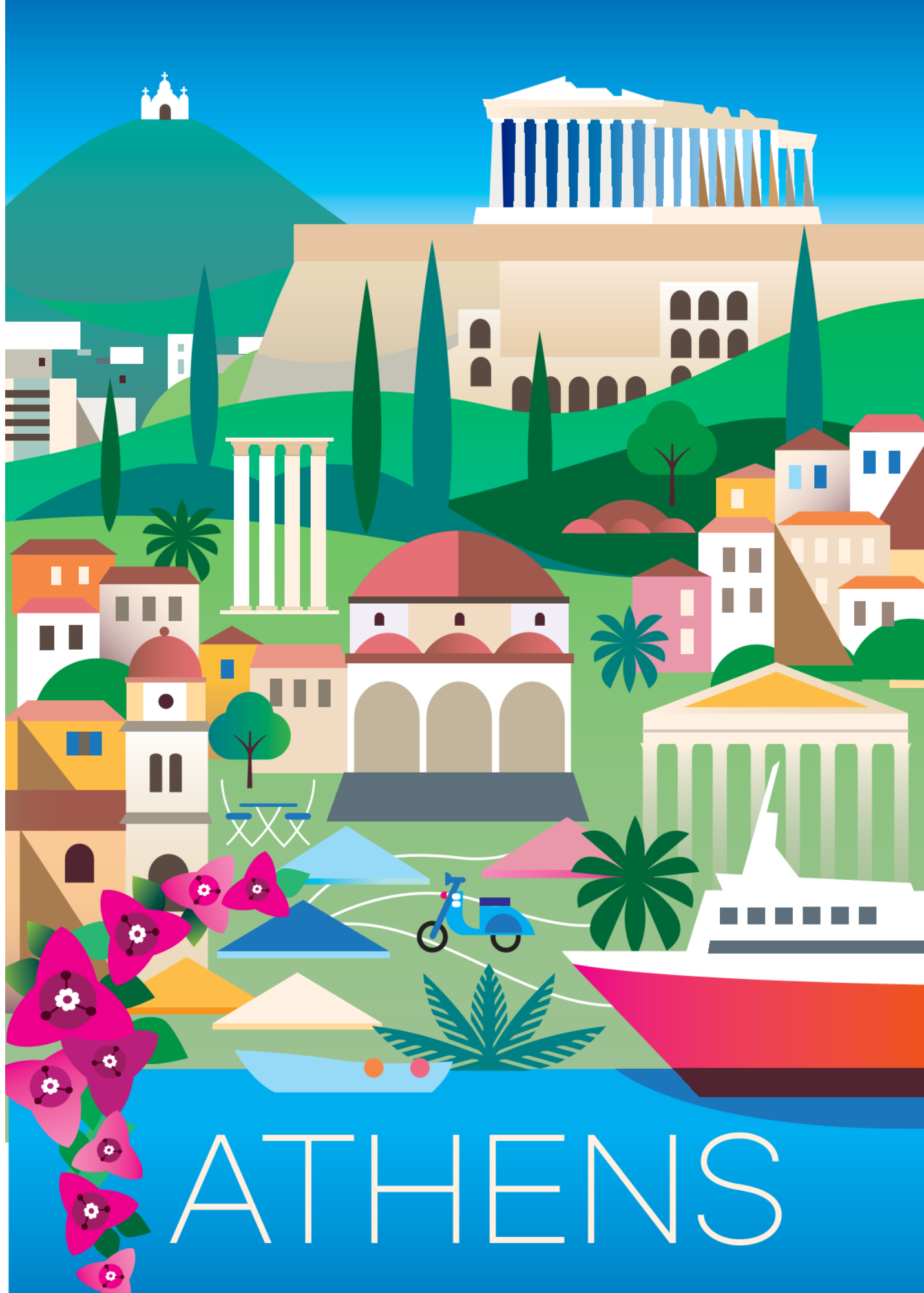 LTP - Athen Postkarte