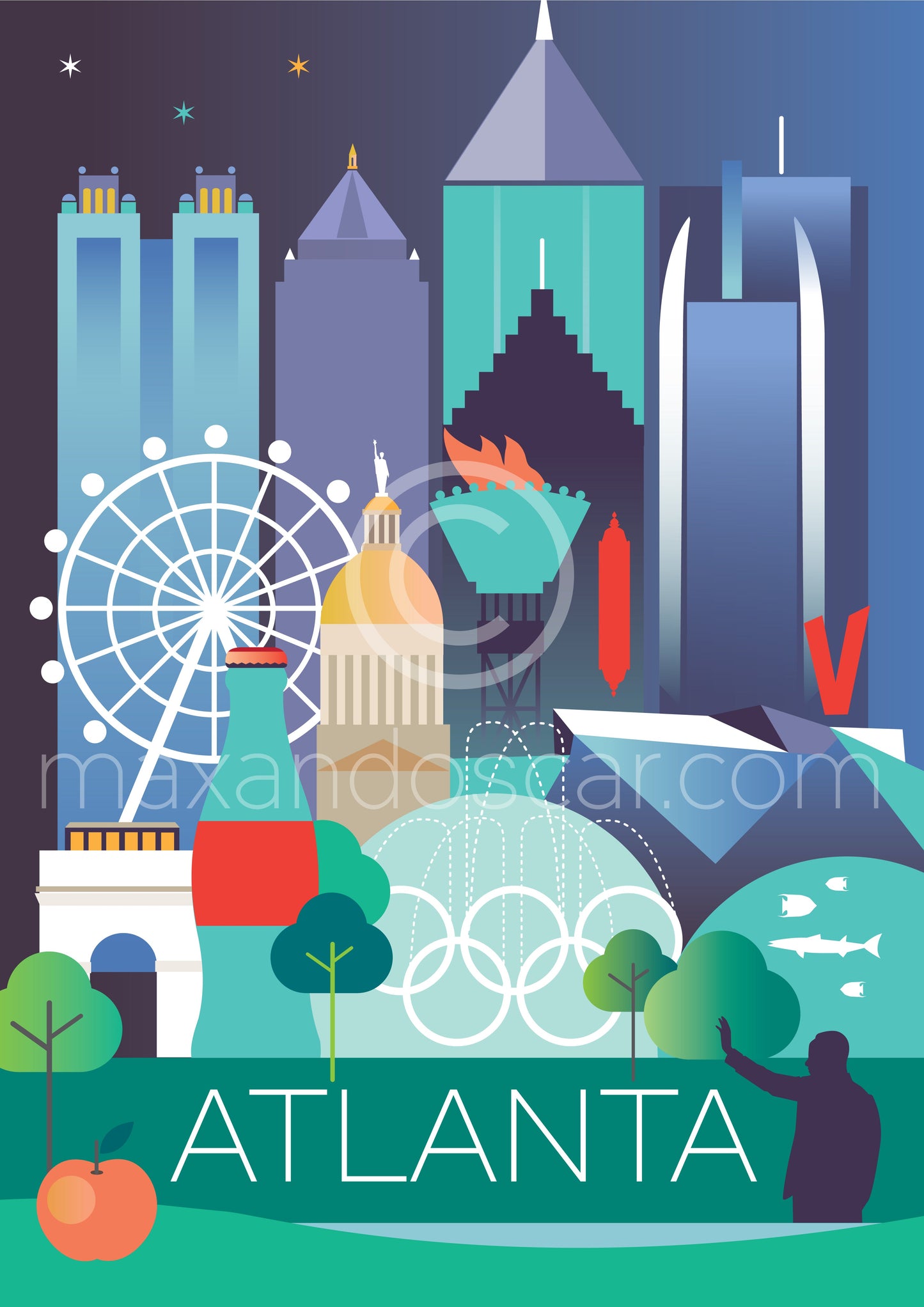 ATLANTA-POSTKARTE