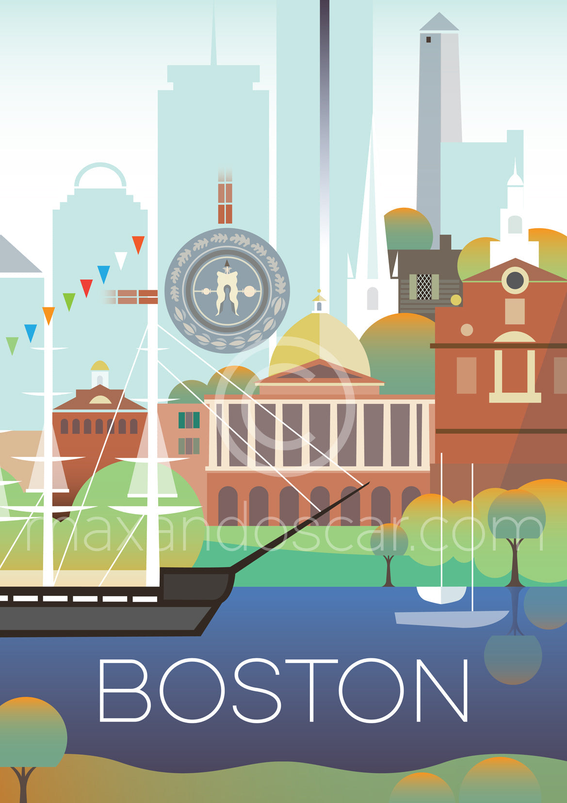 BOSTON POSTKARTE