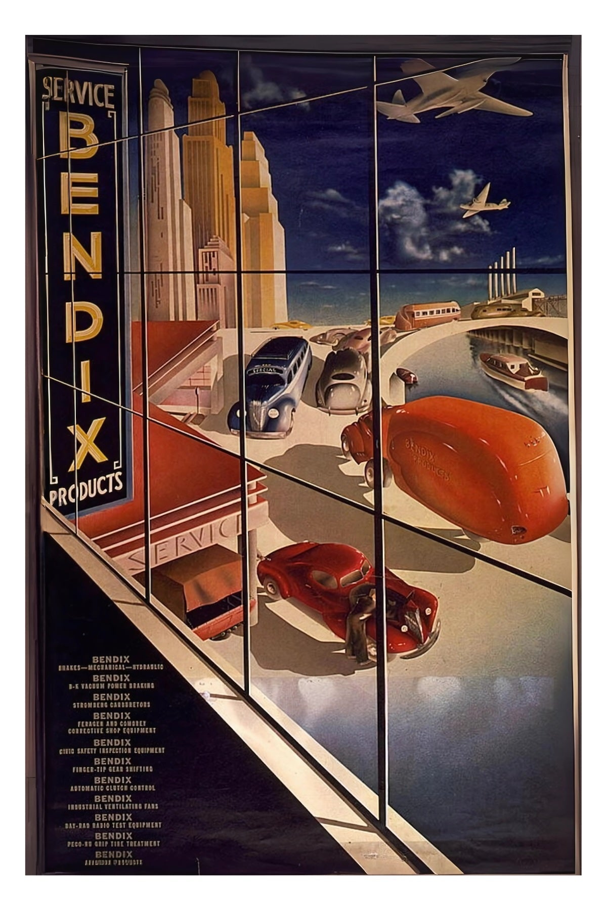 Bendix Vintage Anzeige Postkarte