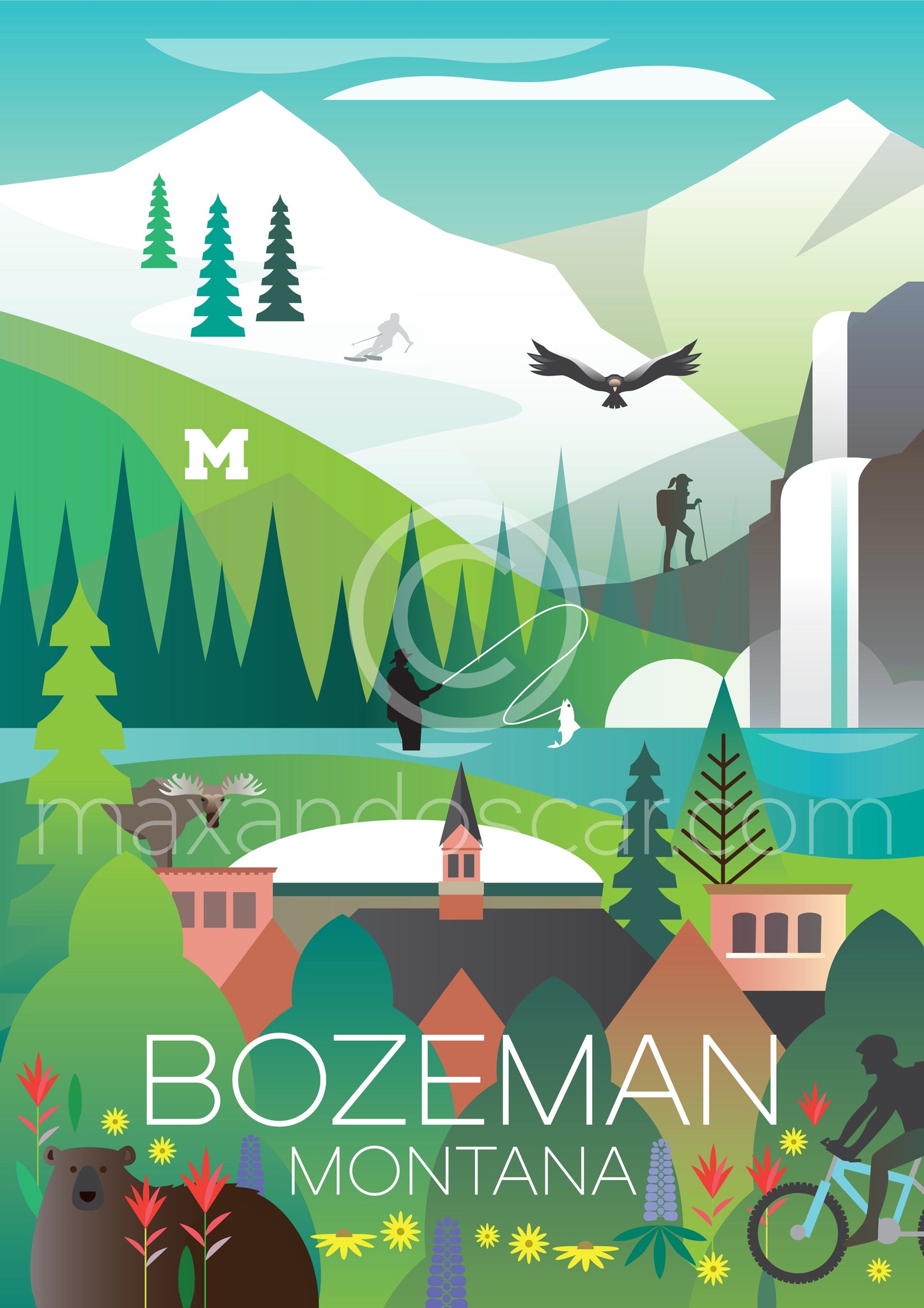 BOZEMAN POSTKARTE