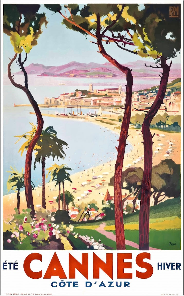 Cannes Vintage Postkarte