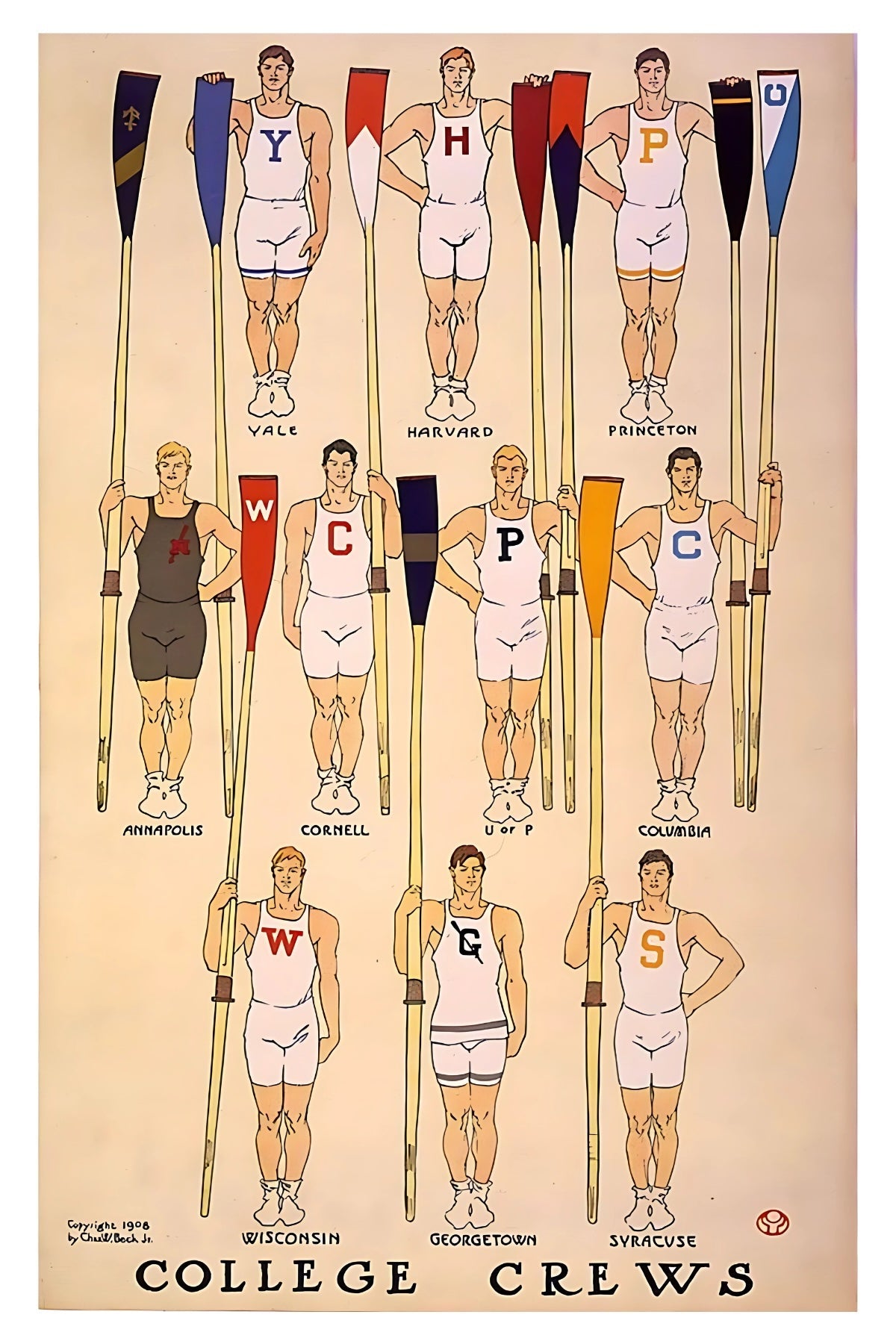 College Crews Postal Card