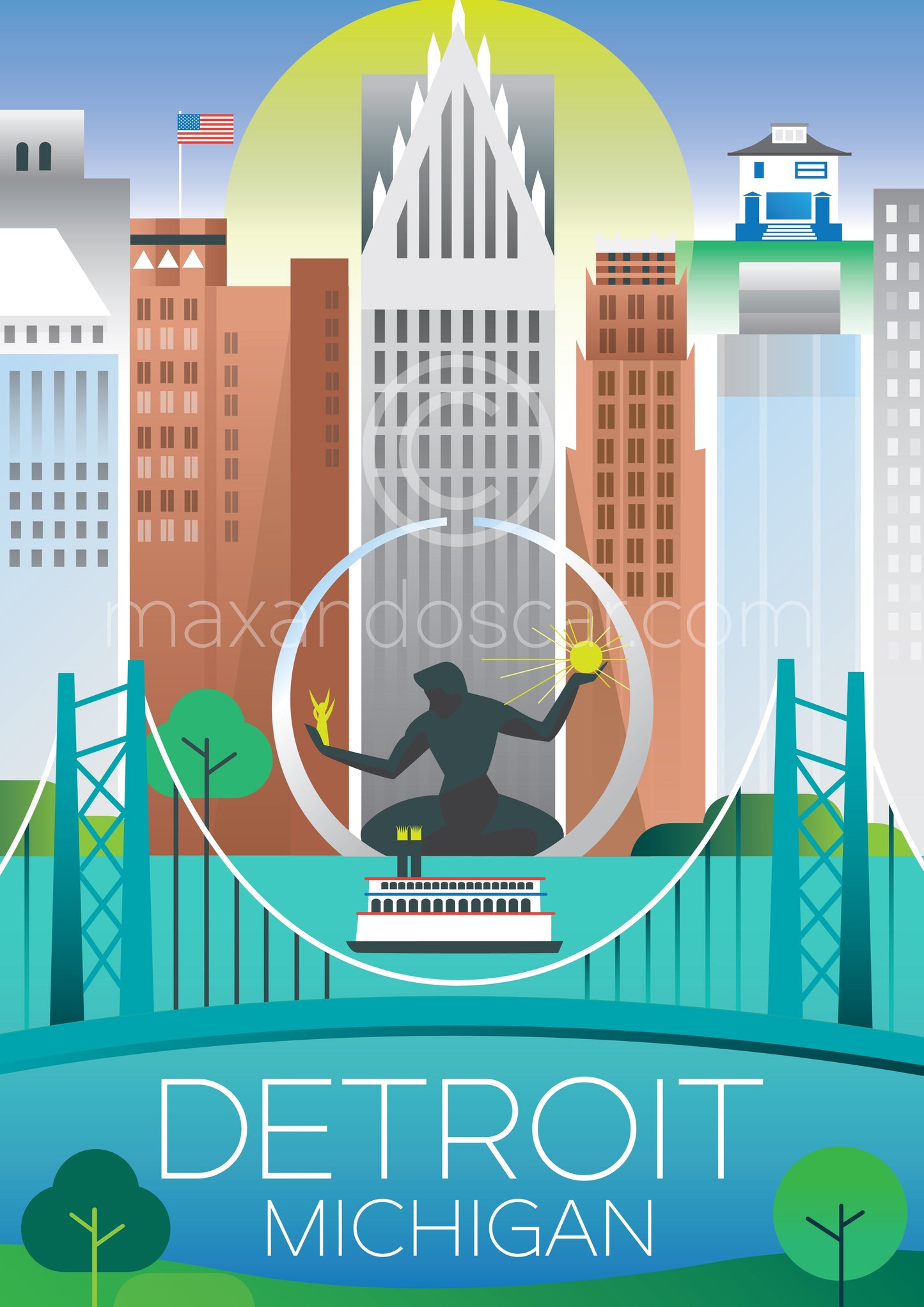 DETROIT-POSTKARTE