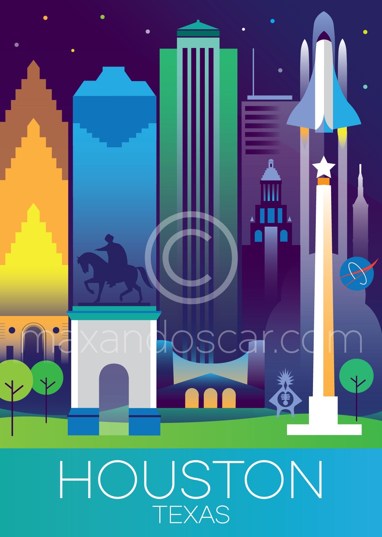 HOUSTON POSTKARTE