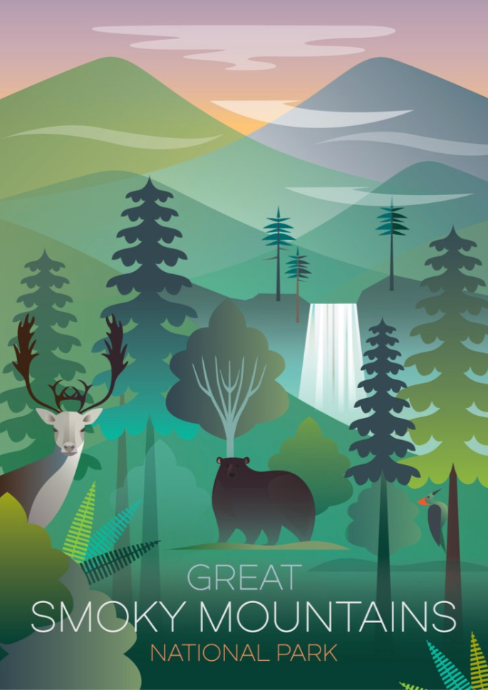 LTP - Smoky Mountains Nationalpark Postkarte