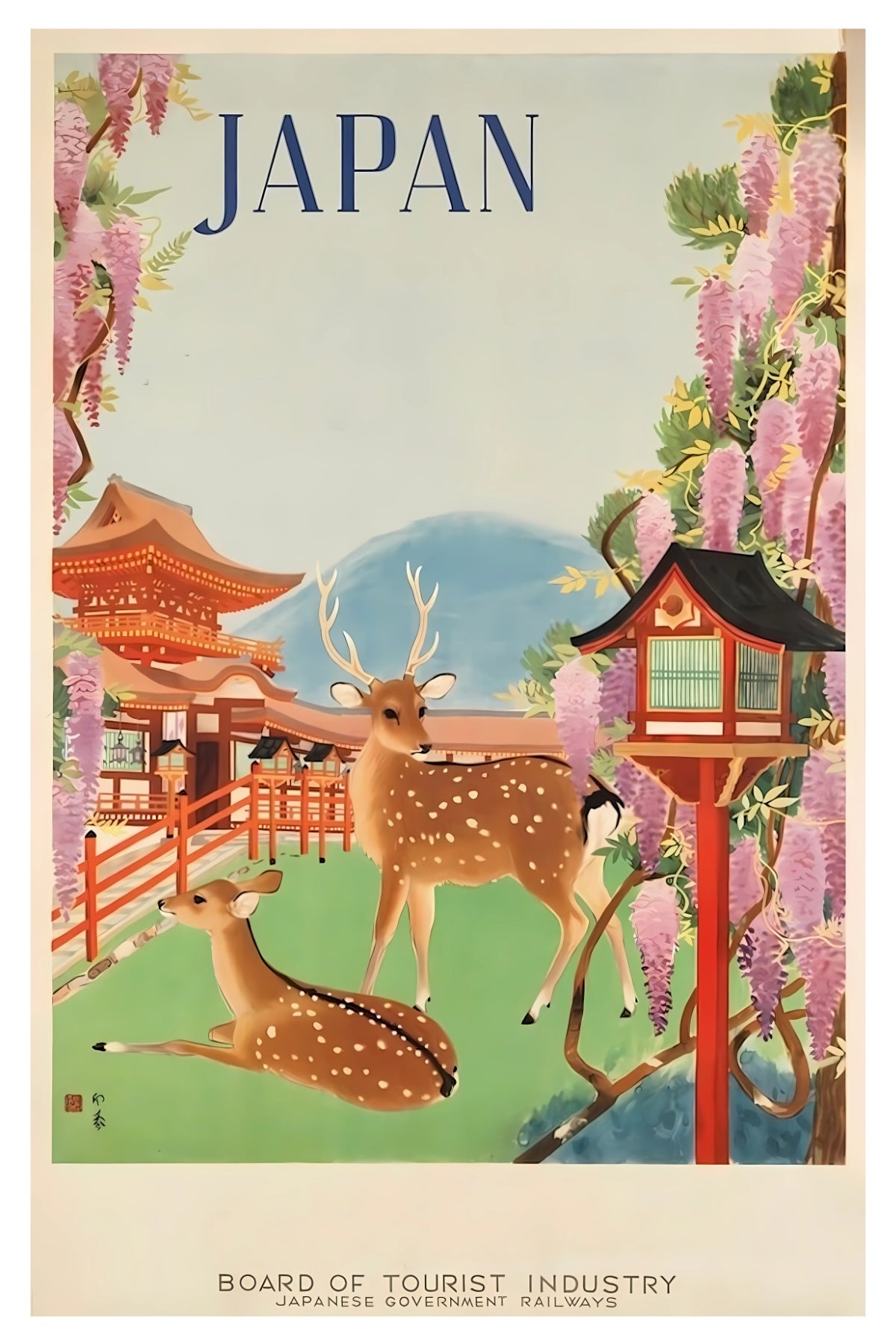 Japan Fawn Postkarte