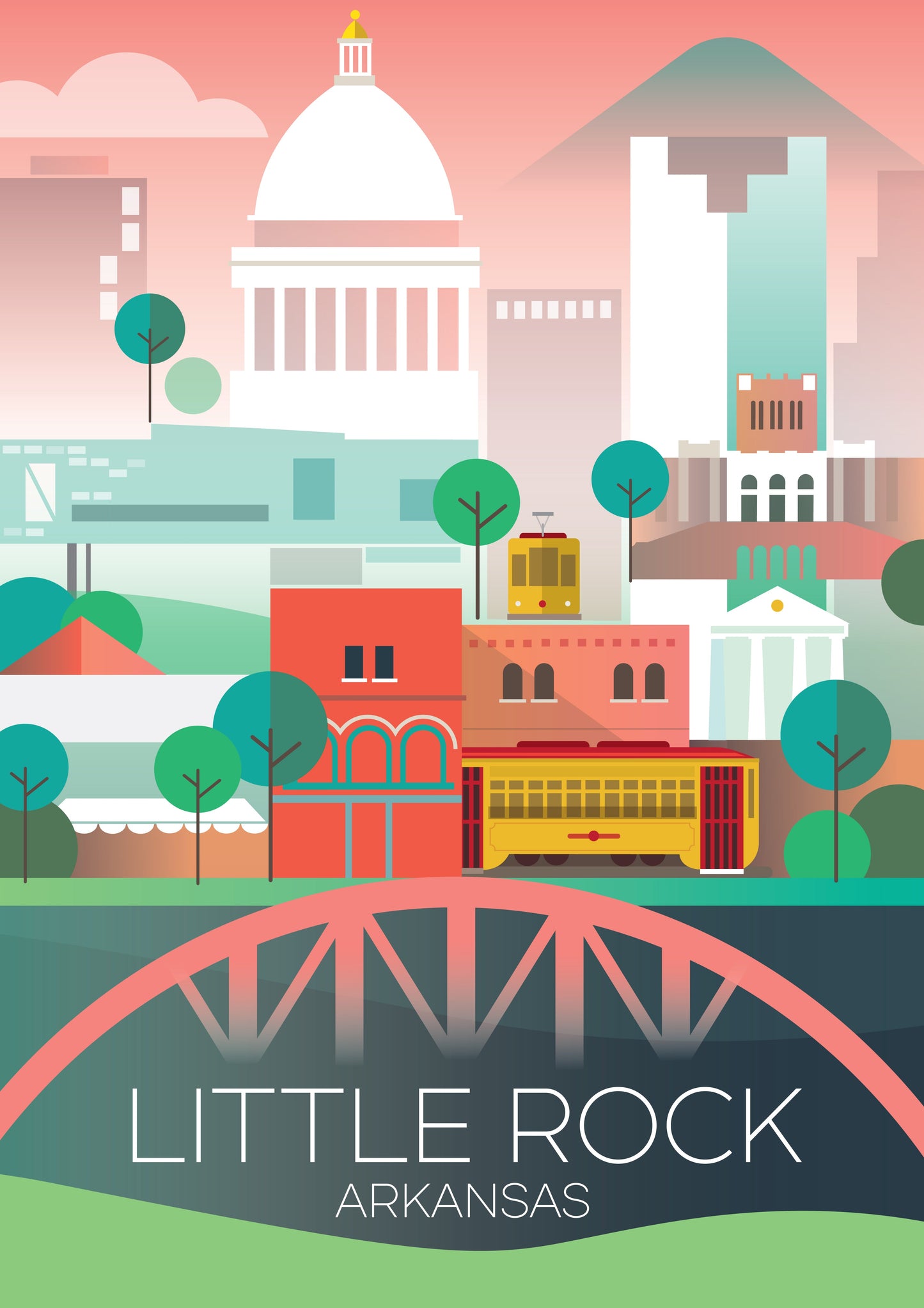 Little Rock, Arkansas Postkarte
