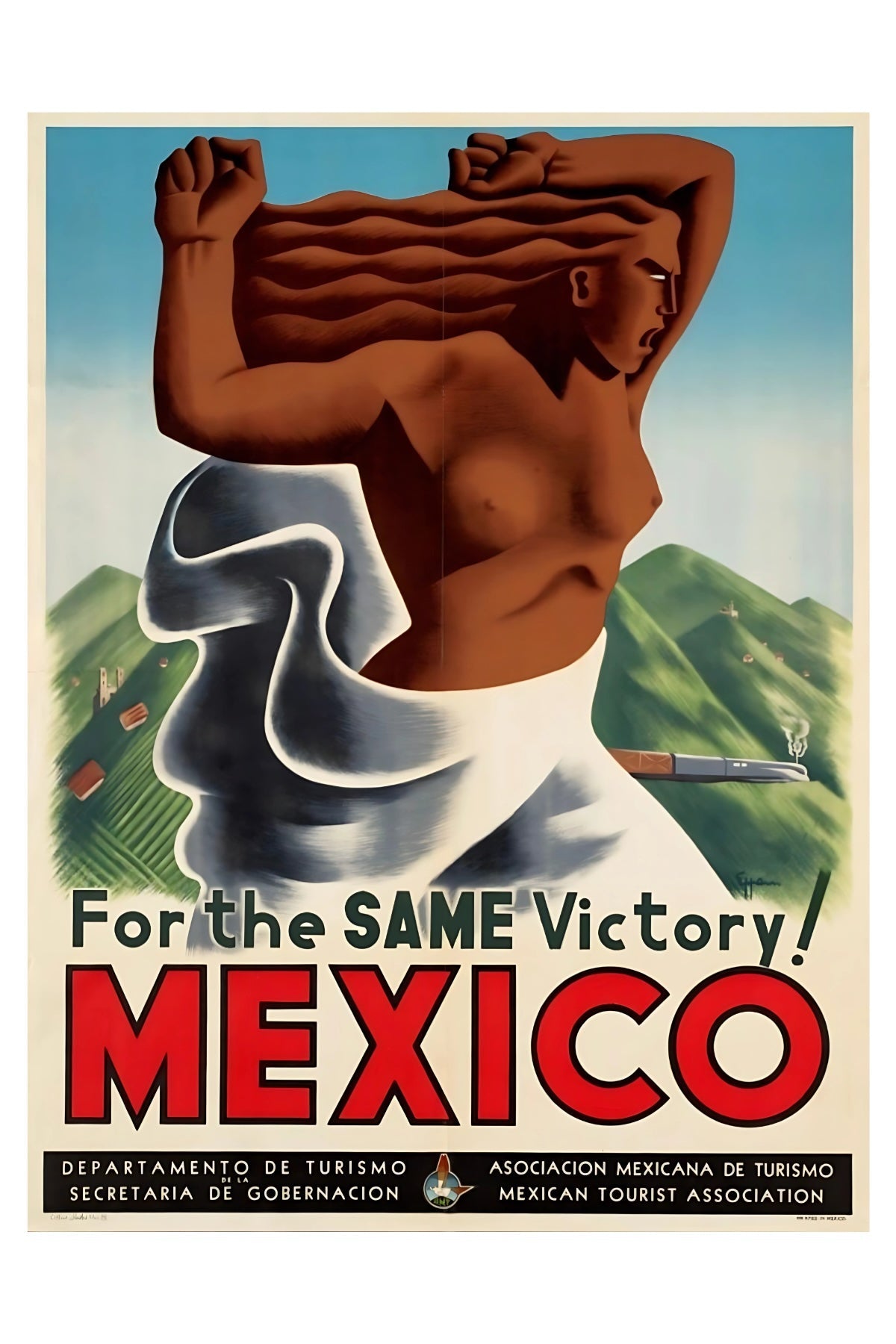 Mexiko-Sieg-Postkarte