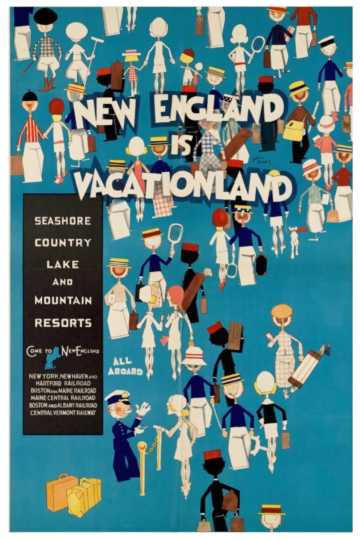 New England ist Vacationland Postkarte