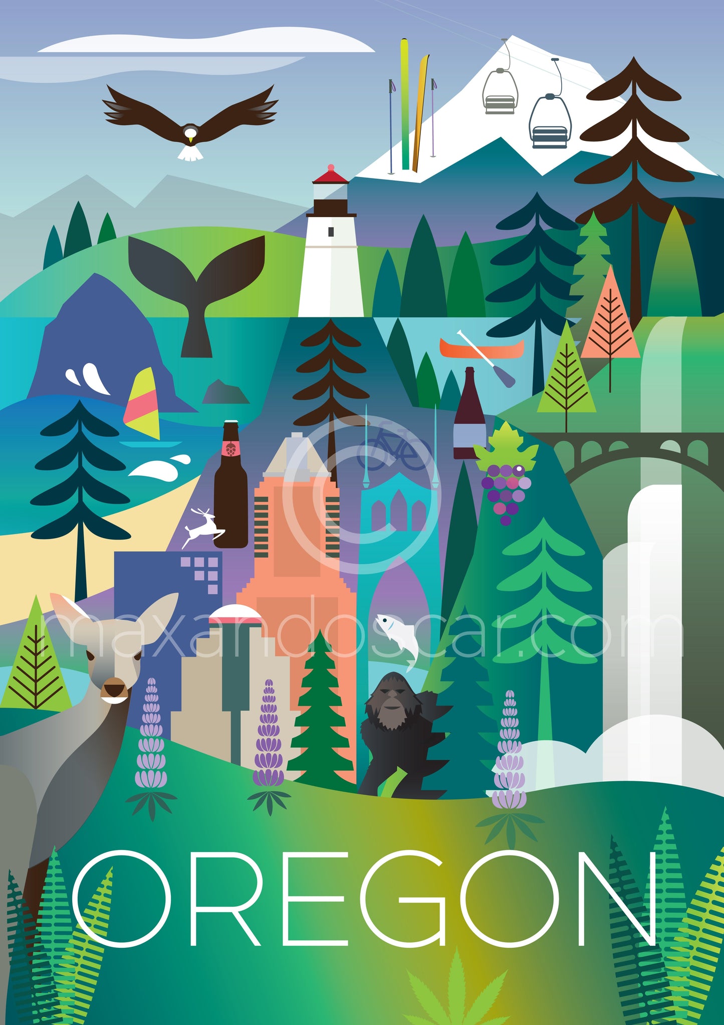OREGON-POSTKARTE