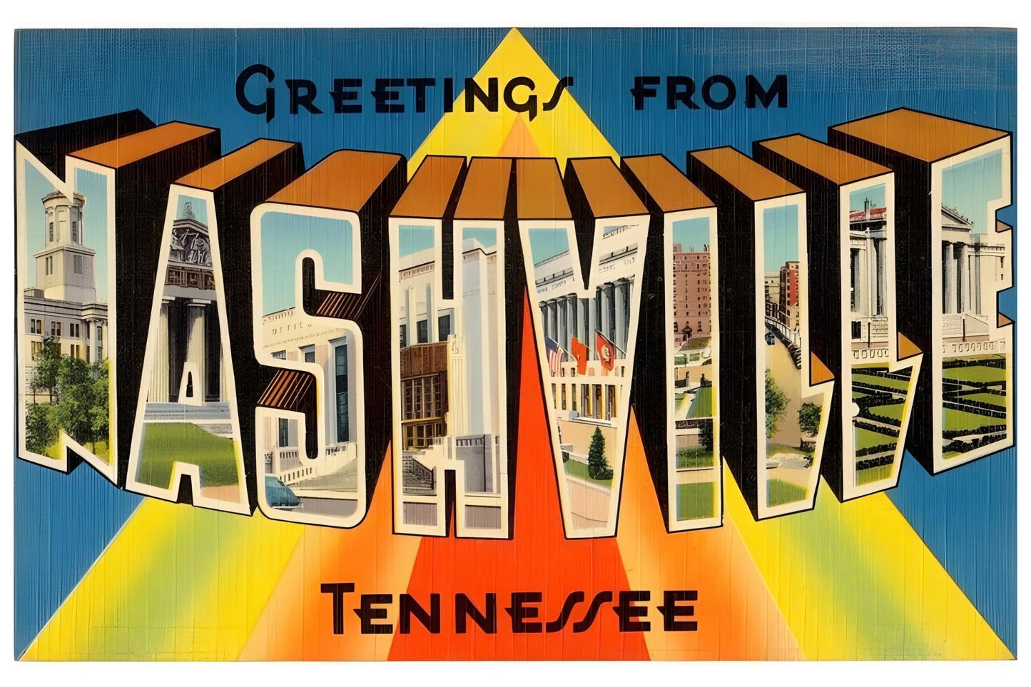 Greetings from Nashville Postal Card