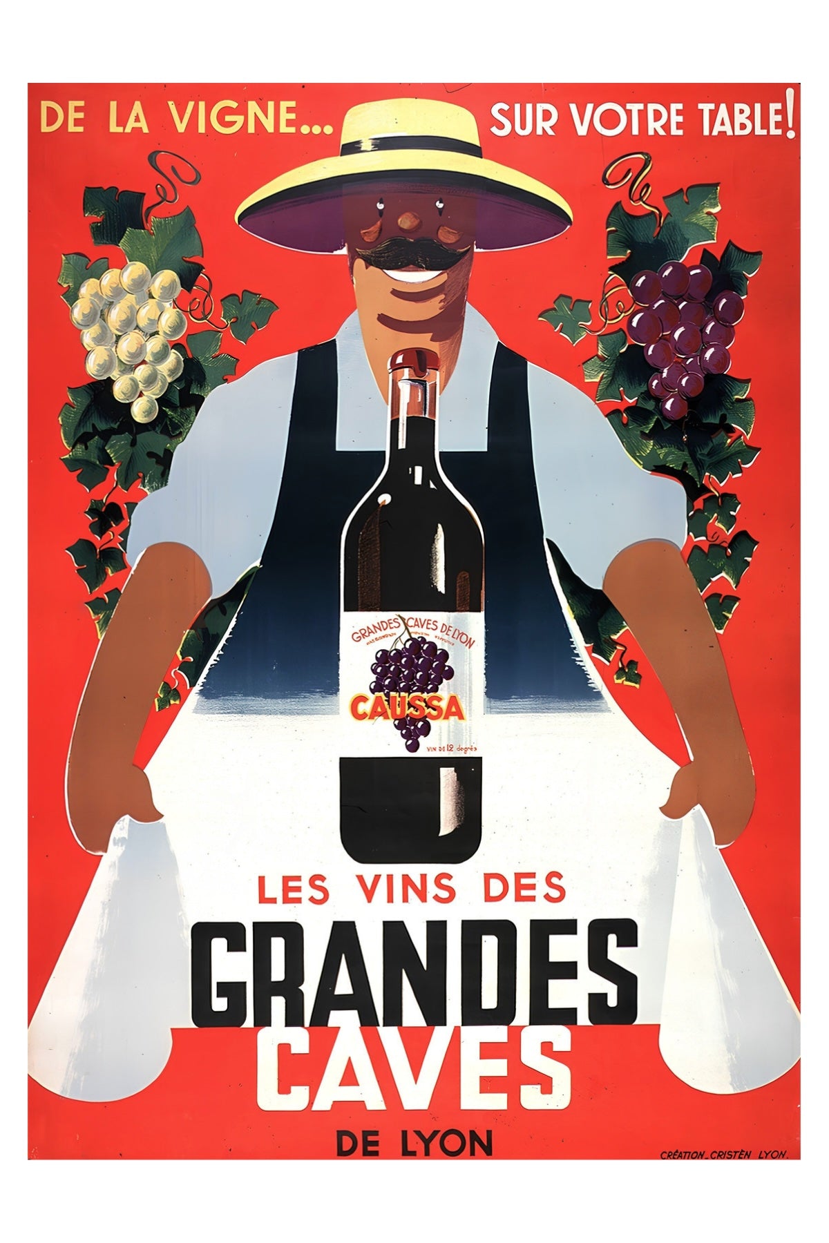 Les Vins Des Grandes Caves Postal Card