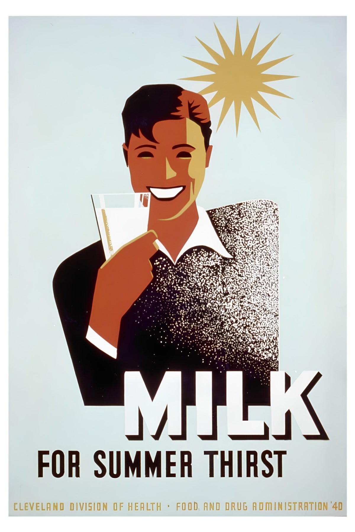 Milk For Summer Thirst WPA Postal Card