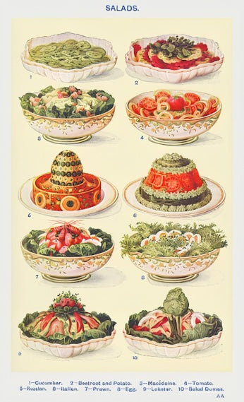Salads Postal Card
