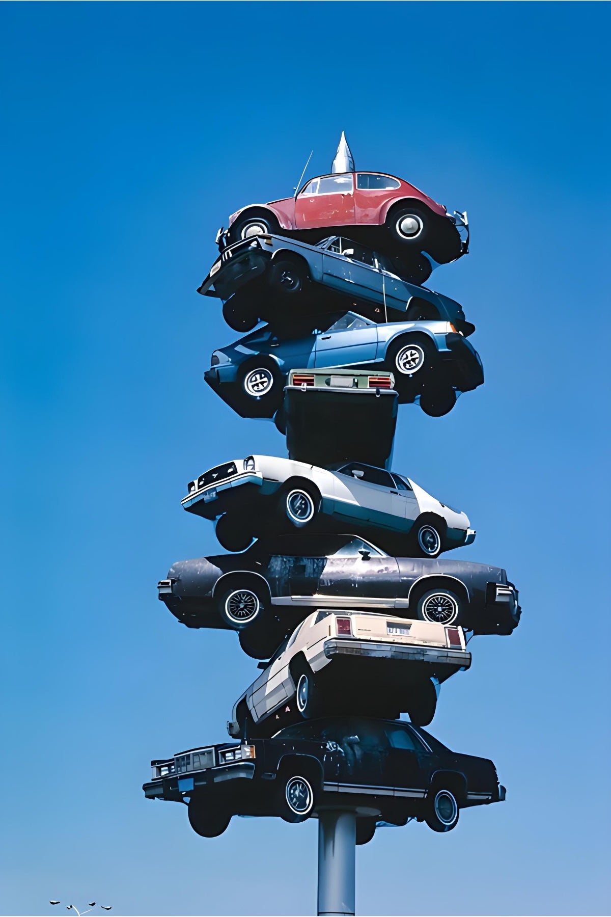 Car Pole Postal Card