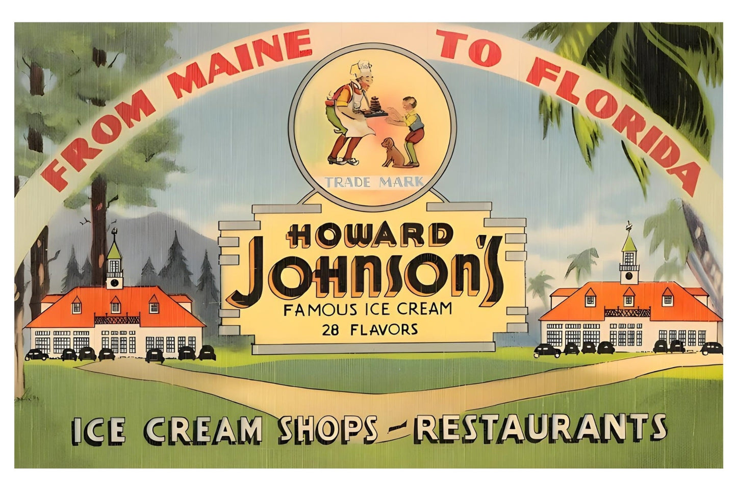 Howard Johnson Vintage Postkarte