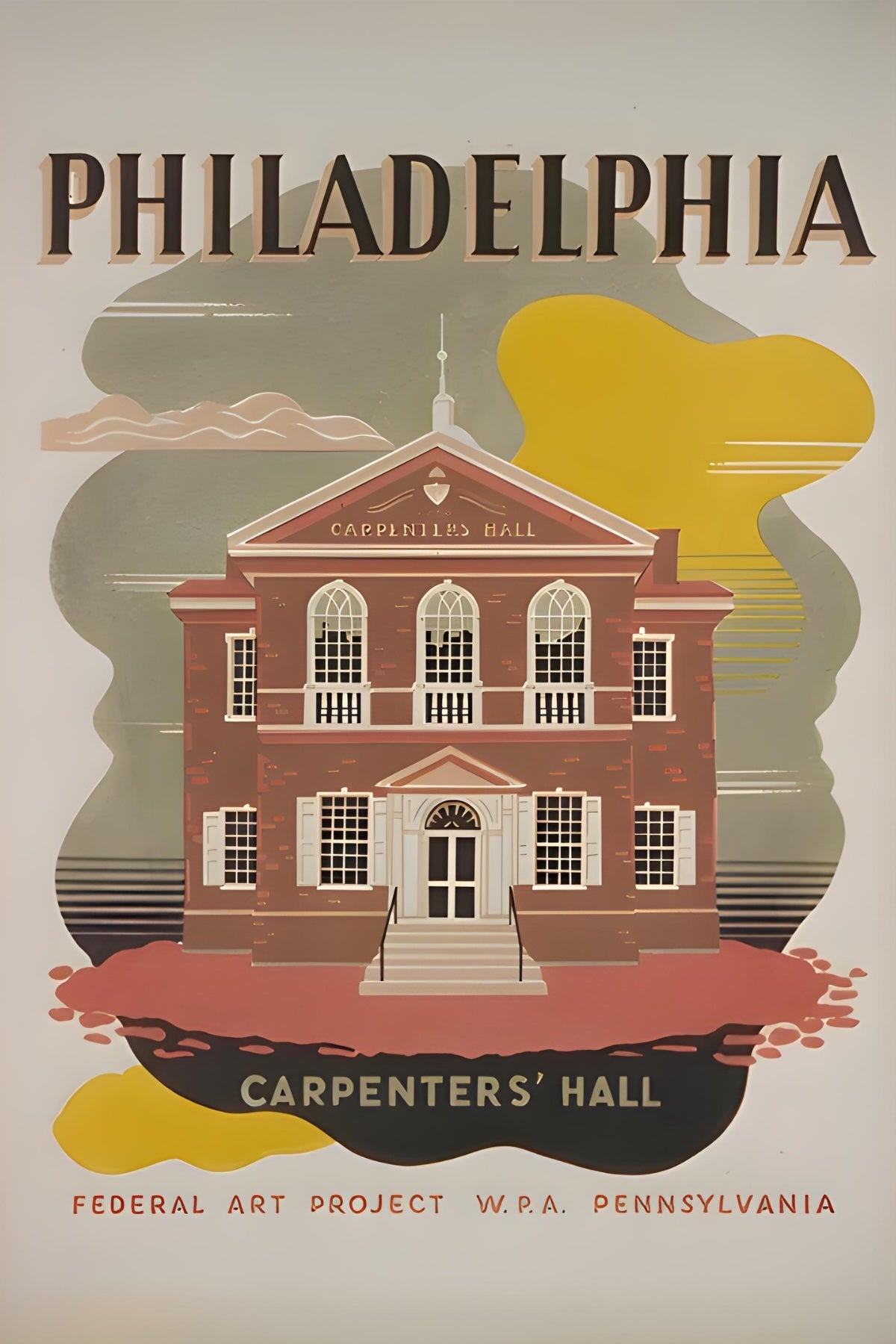 Philadelphia WPA Postkarte