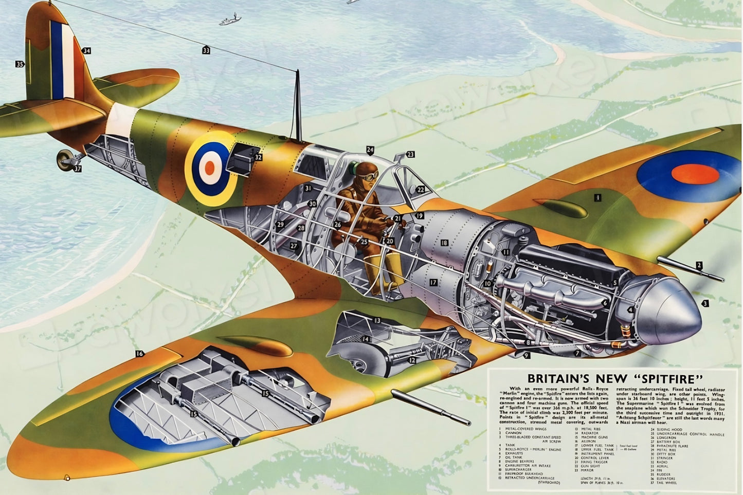 Spitfire Postal Card