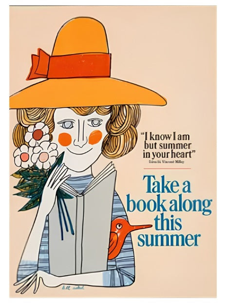 Take Along A Book This Summer Postal Card