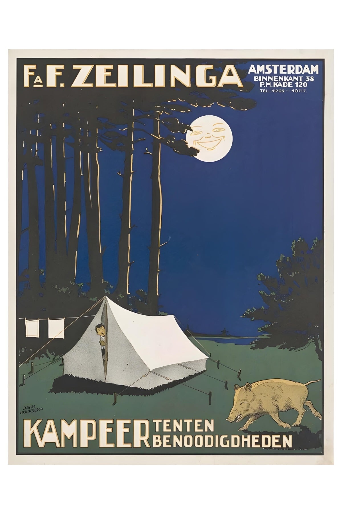 Kampeer-Postkarte