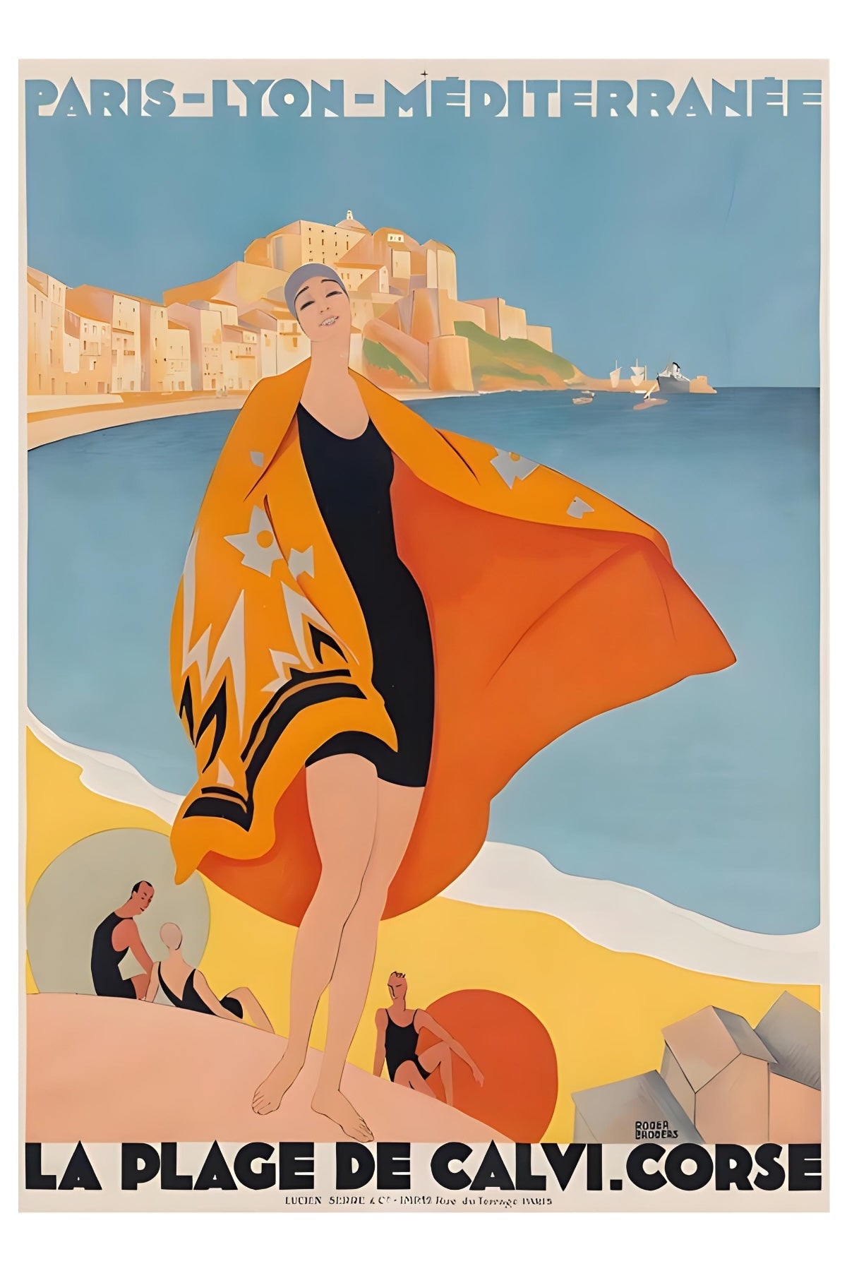 La Plage de Calvi.Postkarte von Korsika