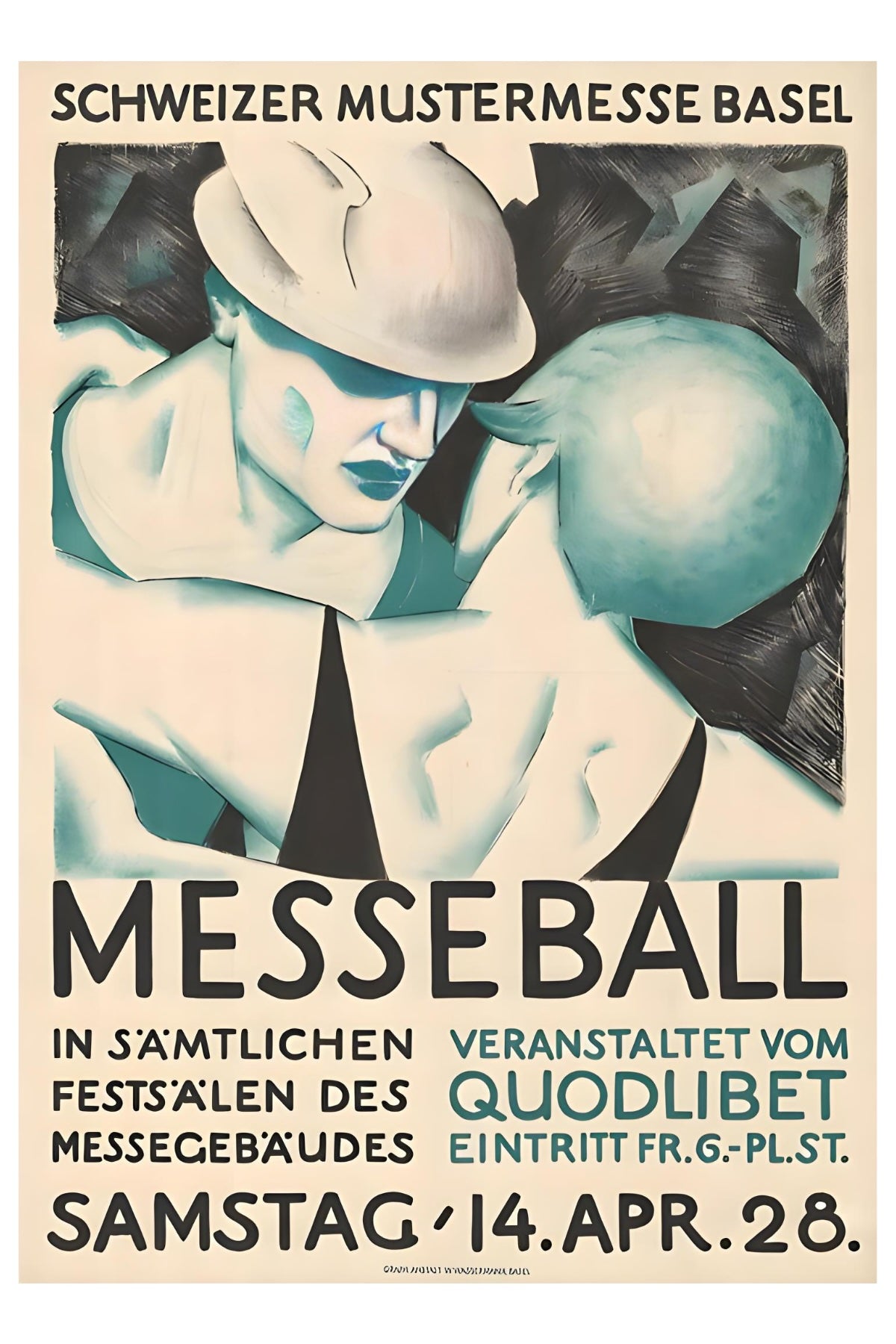 Messeball-Postkarte