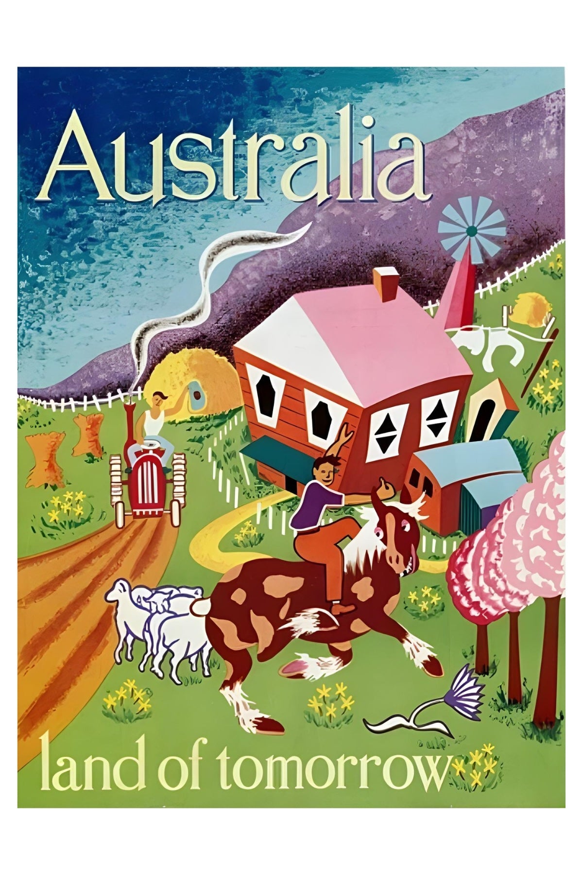 Australien Land von Morgen Postkarte