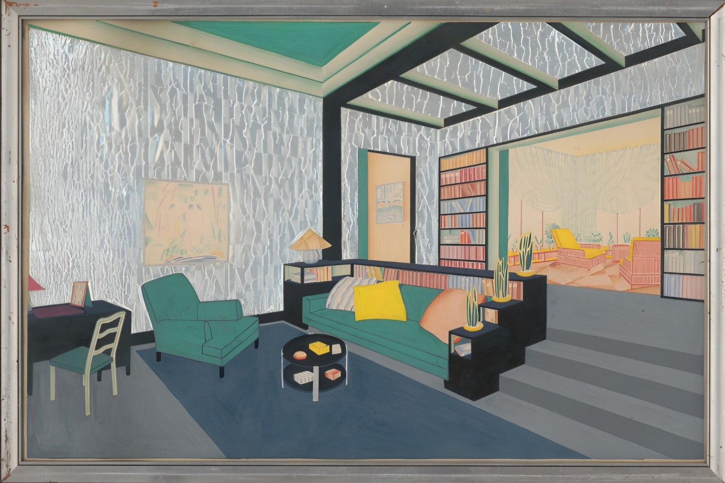 Orinoka Fabric Room Design Postal Card