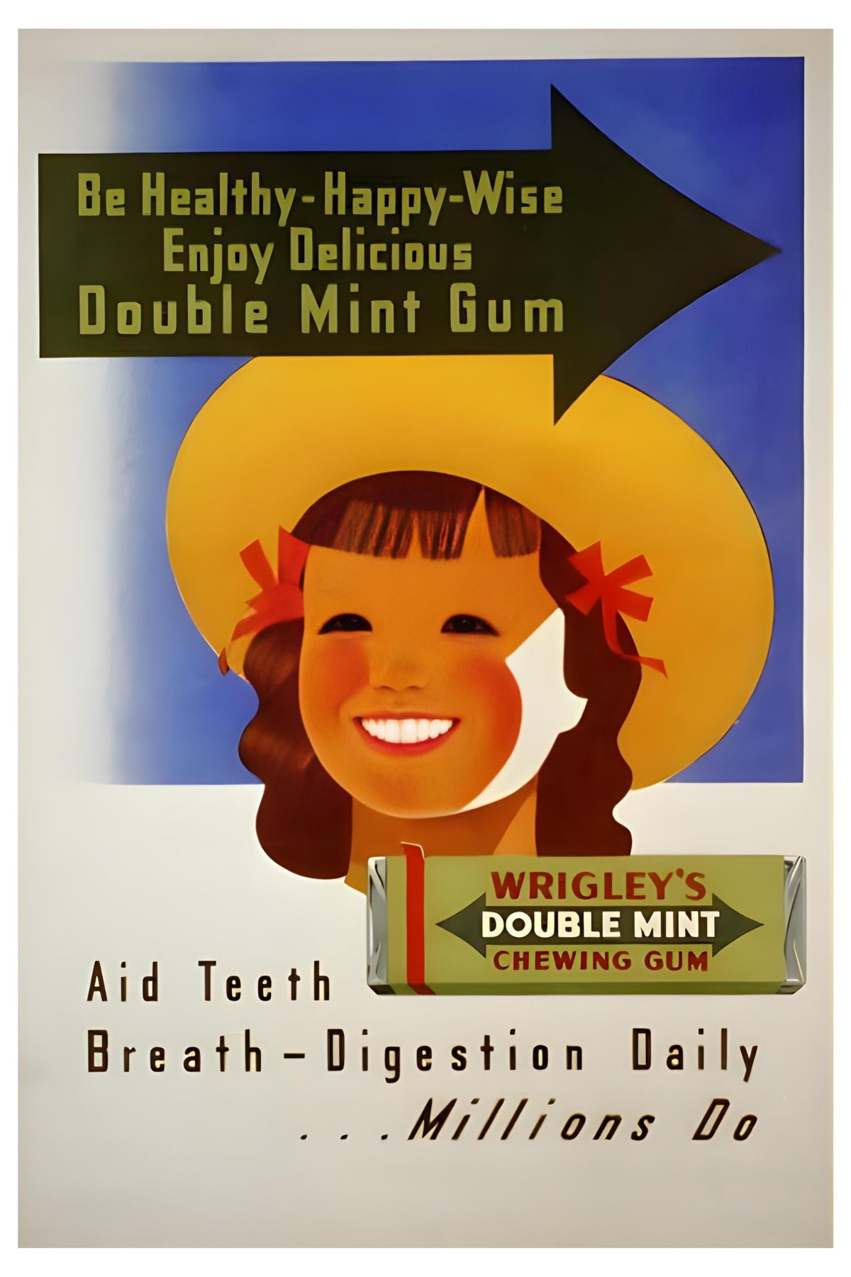 Wrigley's Double Mint Kaugummi-Postkarte