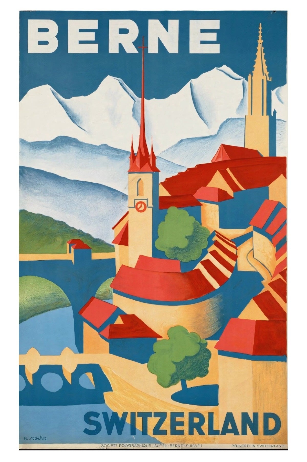 Bern, Schweiz Postkarte