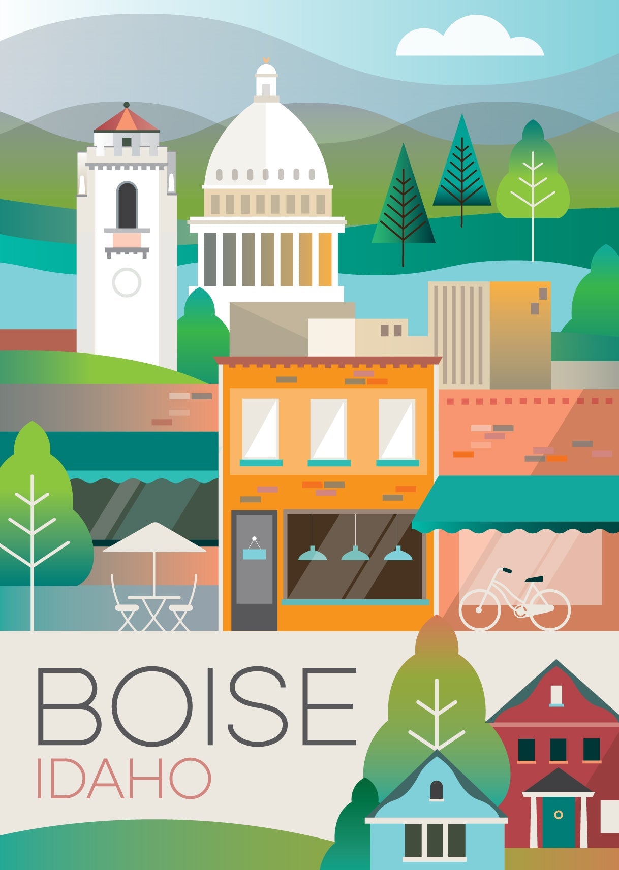 Boise Postkarte