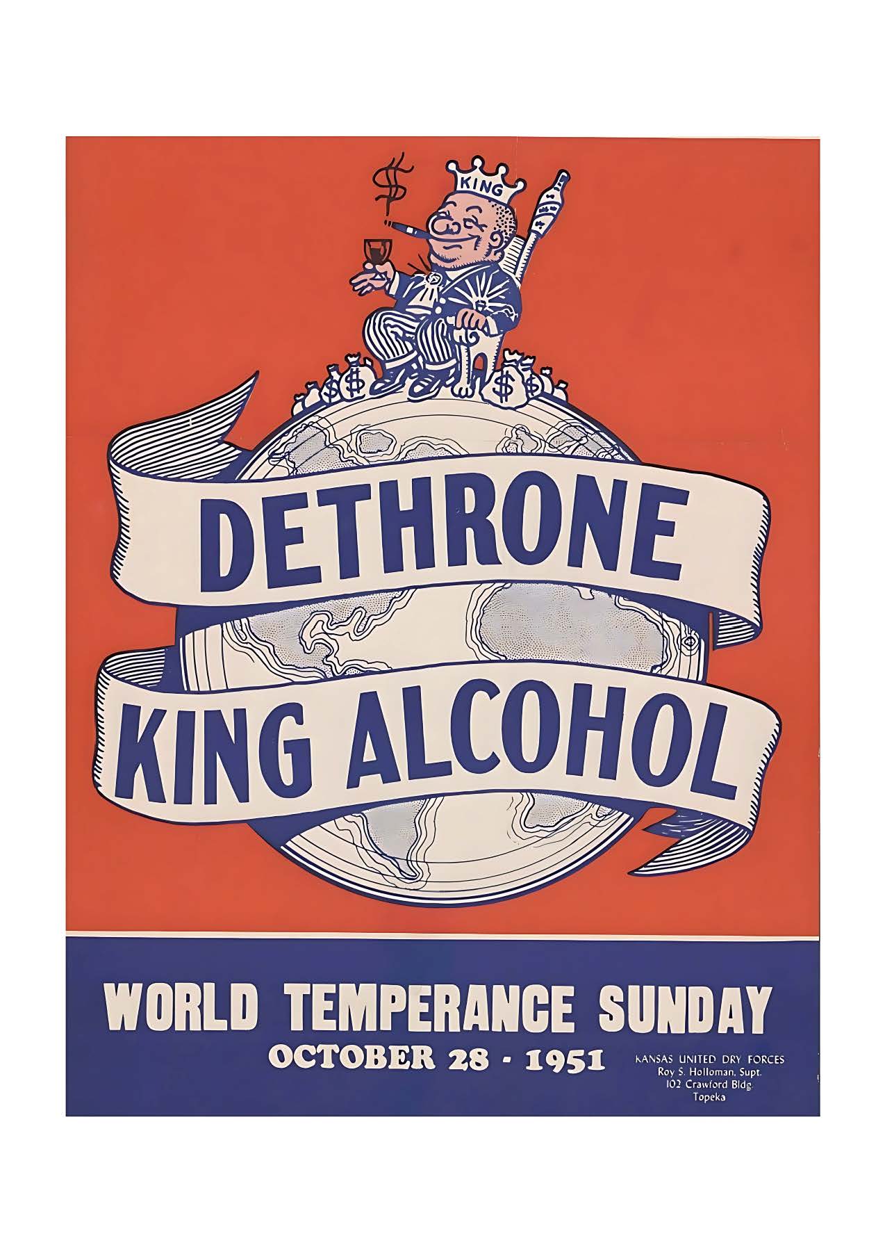 Dethrone King Alcohol Postal Card