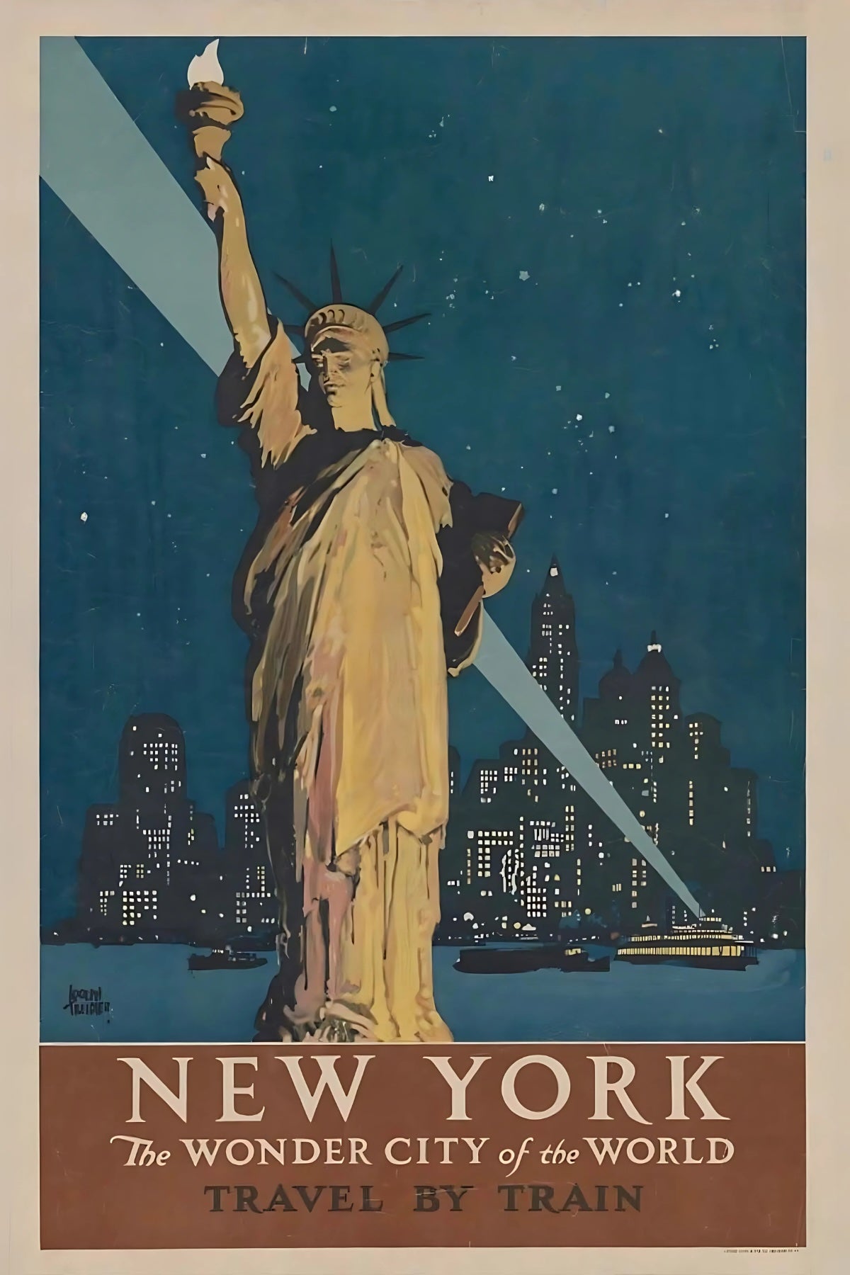 New York Wonder City Postal Card