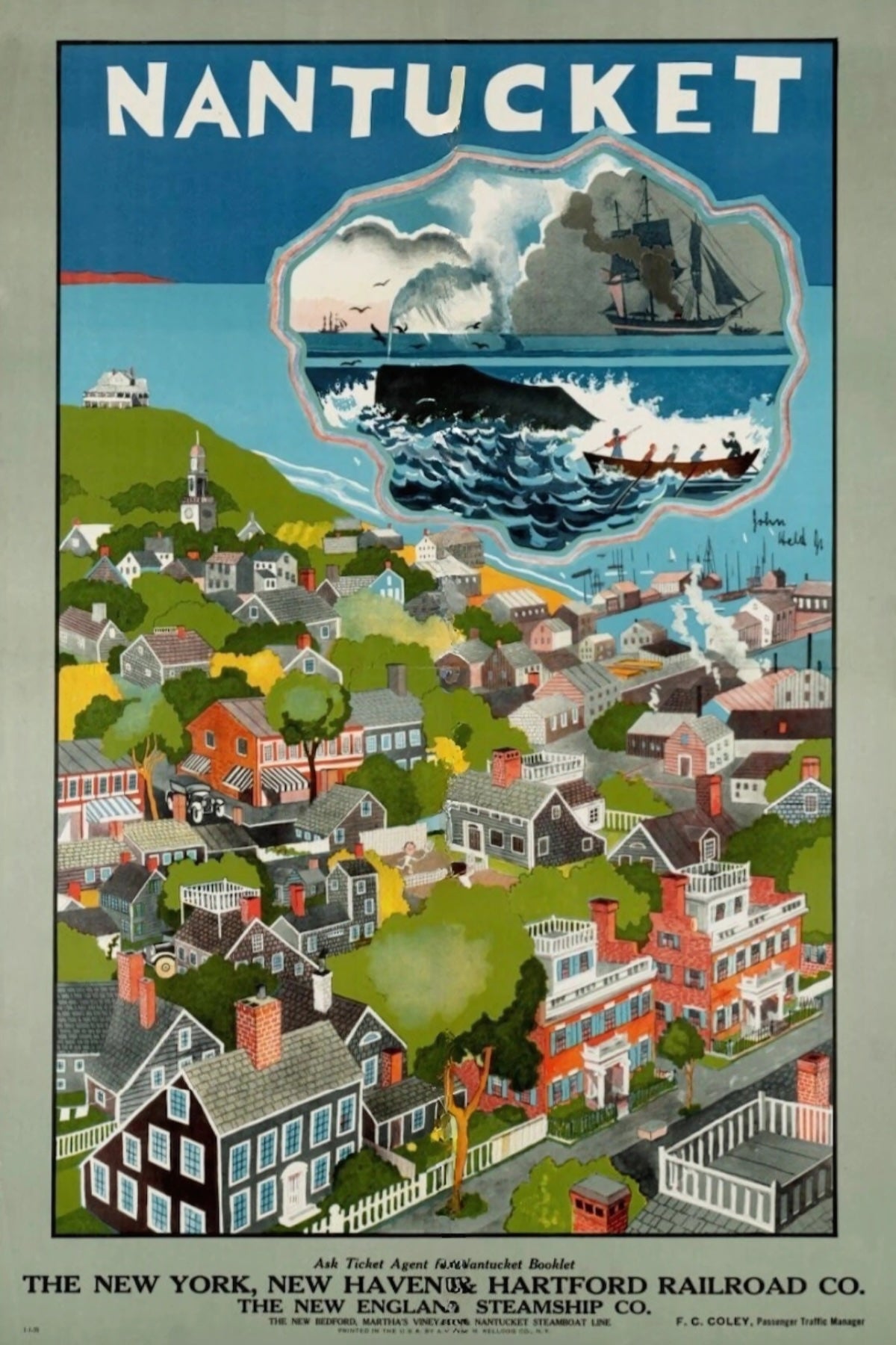 Nantucket NewYork, New Haven & Hartford Postal Card