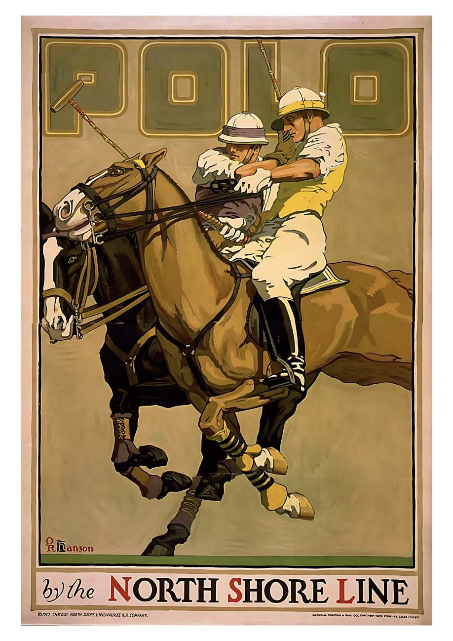 Polo Players North Shore Postal Card