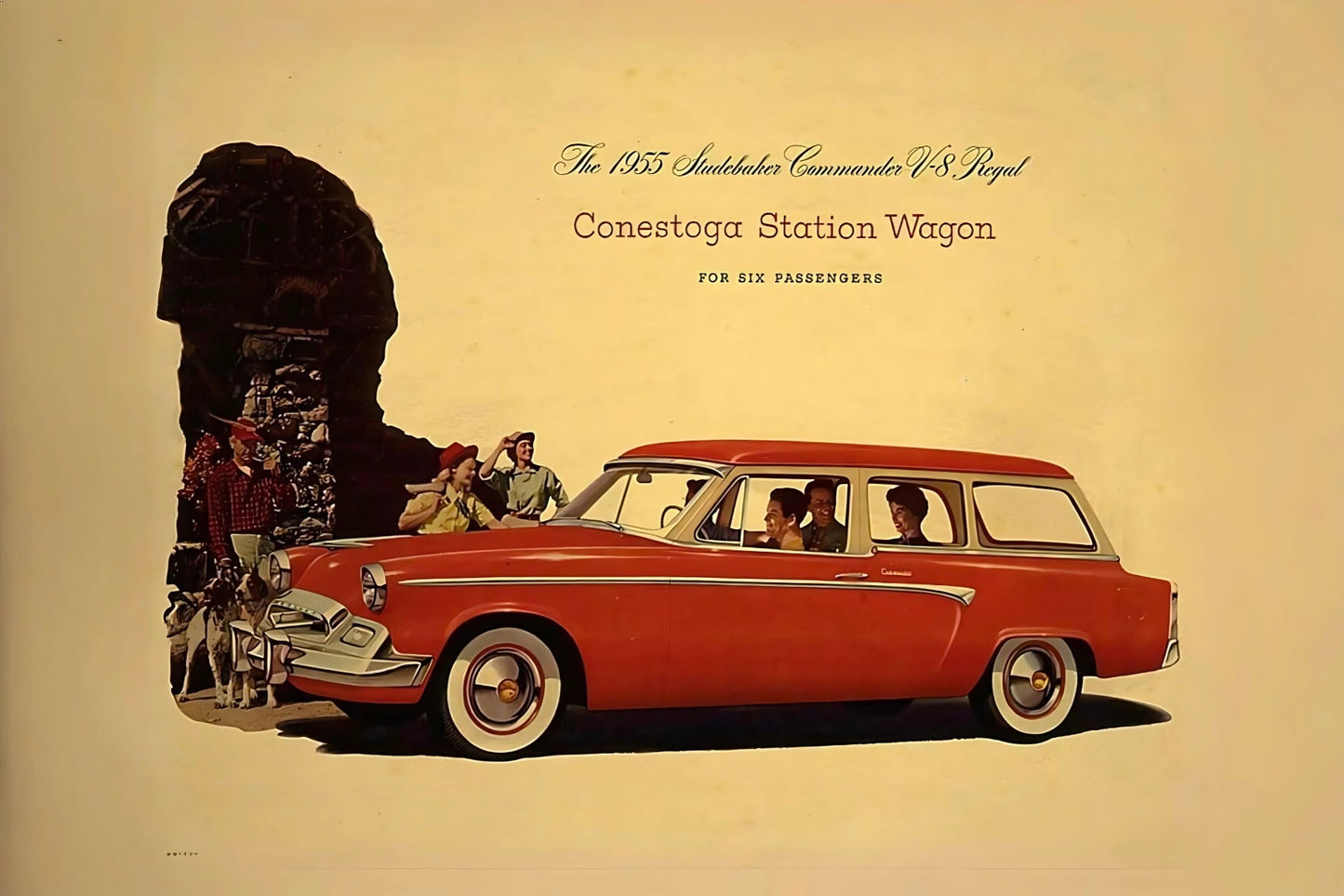 Studebaker 1955 Conestoga Kombi Postkarte