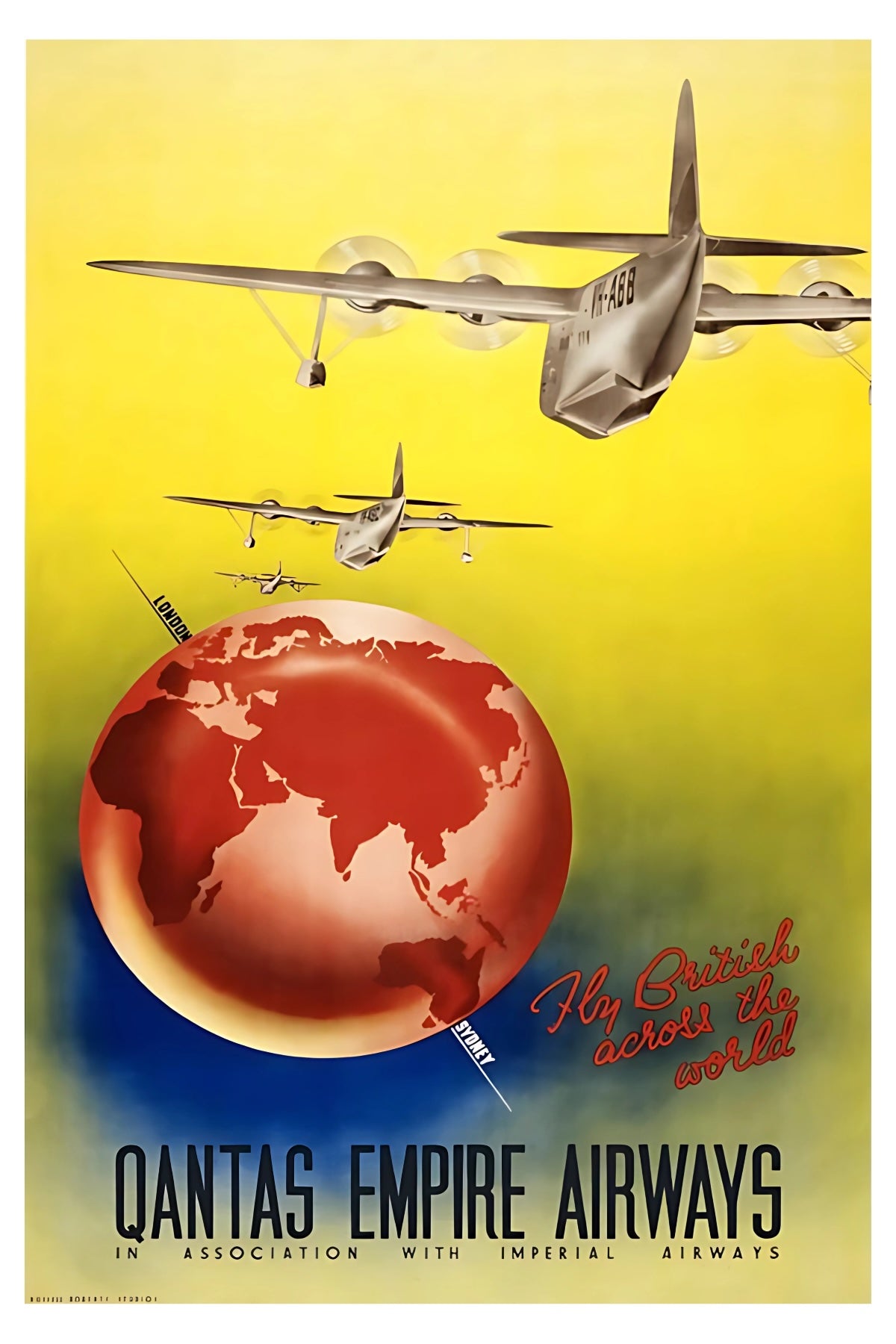 Qantas Empire Airways Postkarte