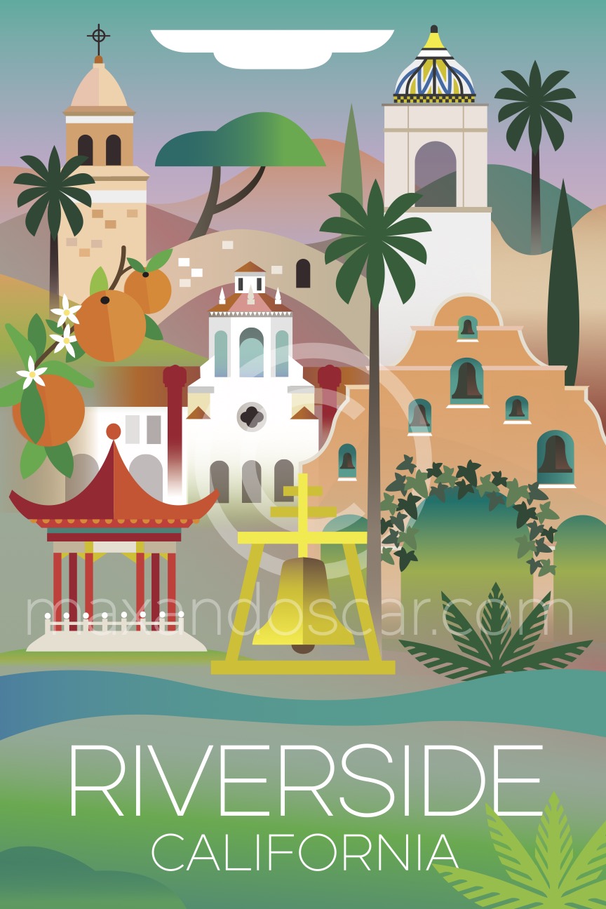 Riverside, Kalifornien Postkarte