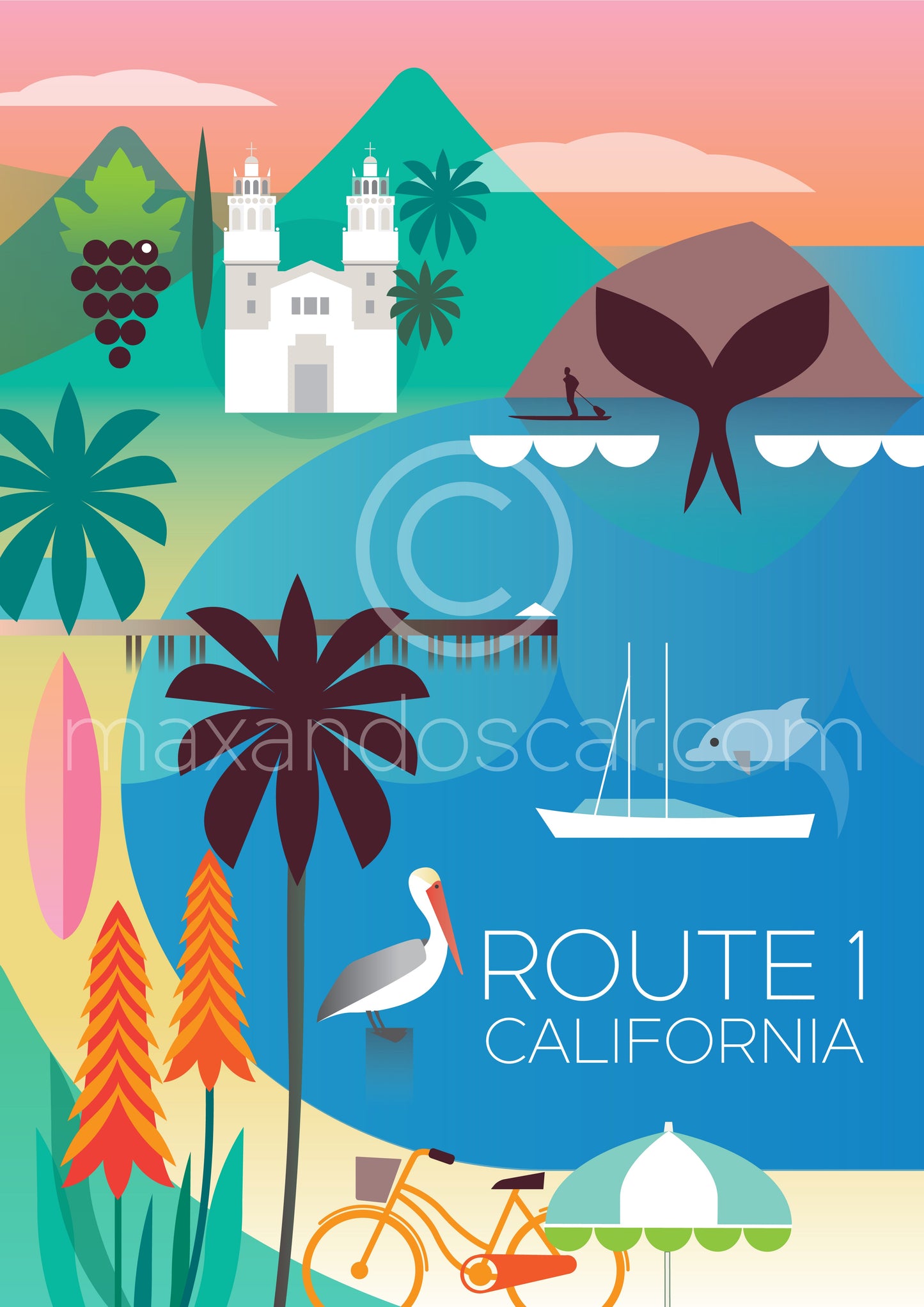 ROUTE 1 POSTCARD