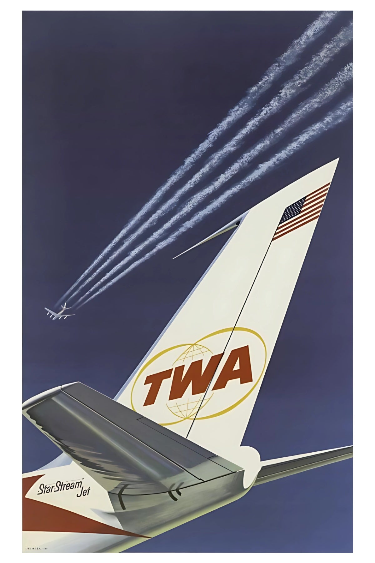 TWA Star Stream Postal Card