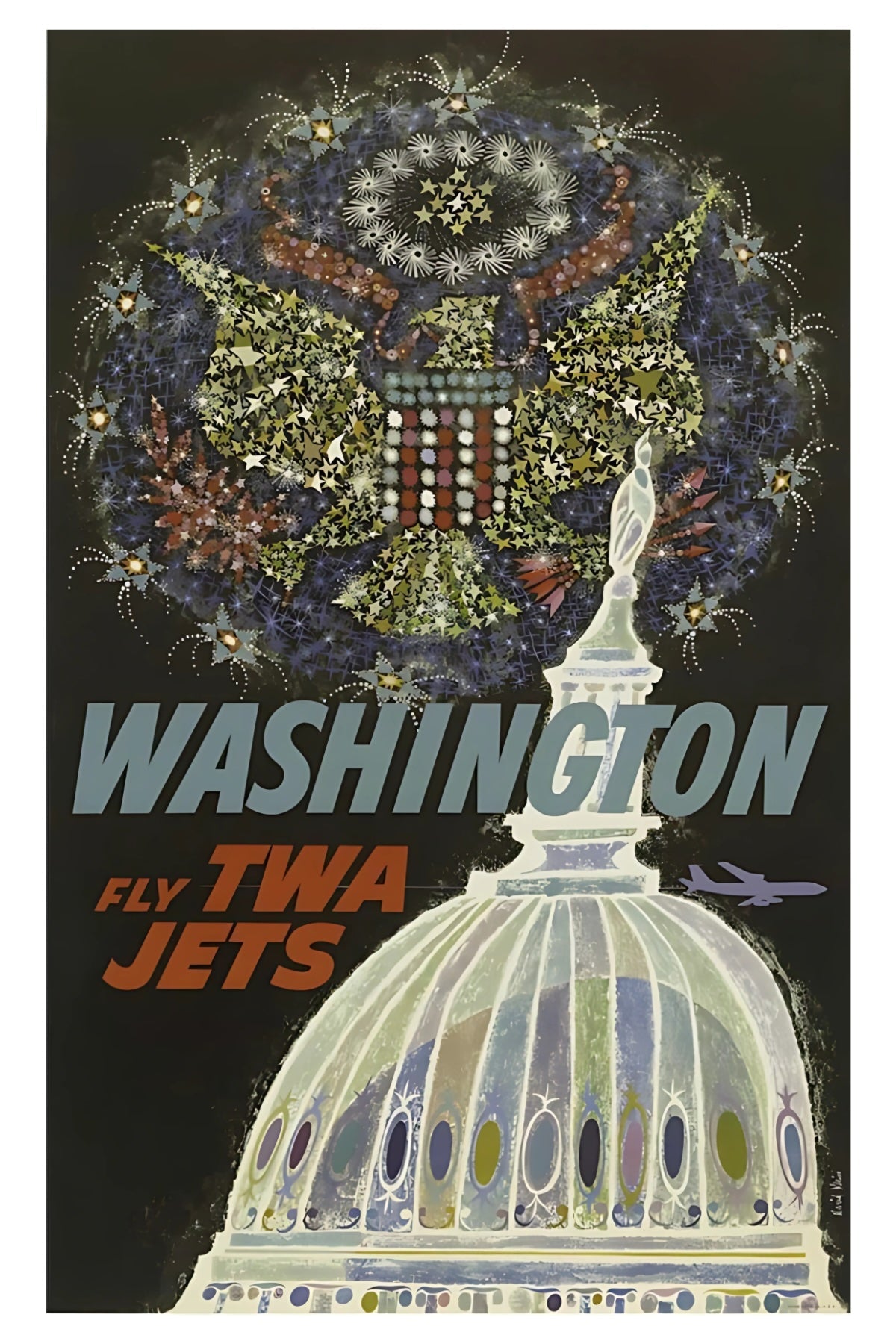 Washington, DC TWA Postkarte