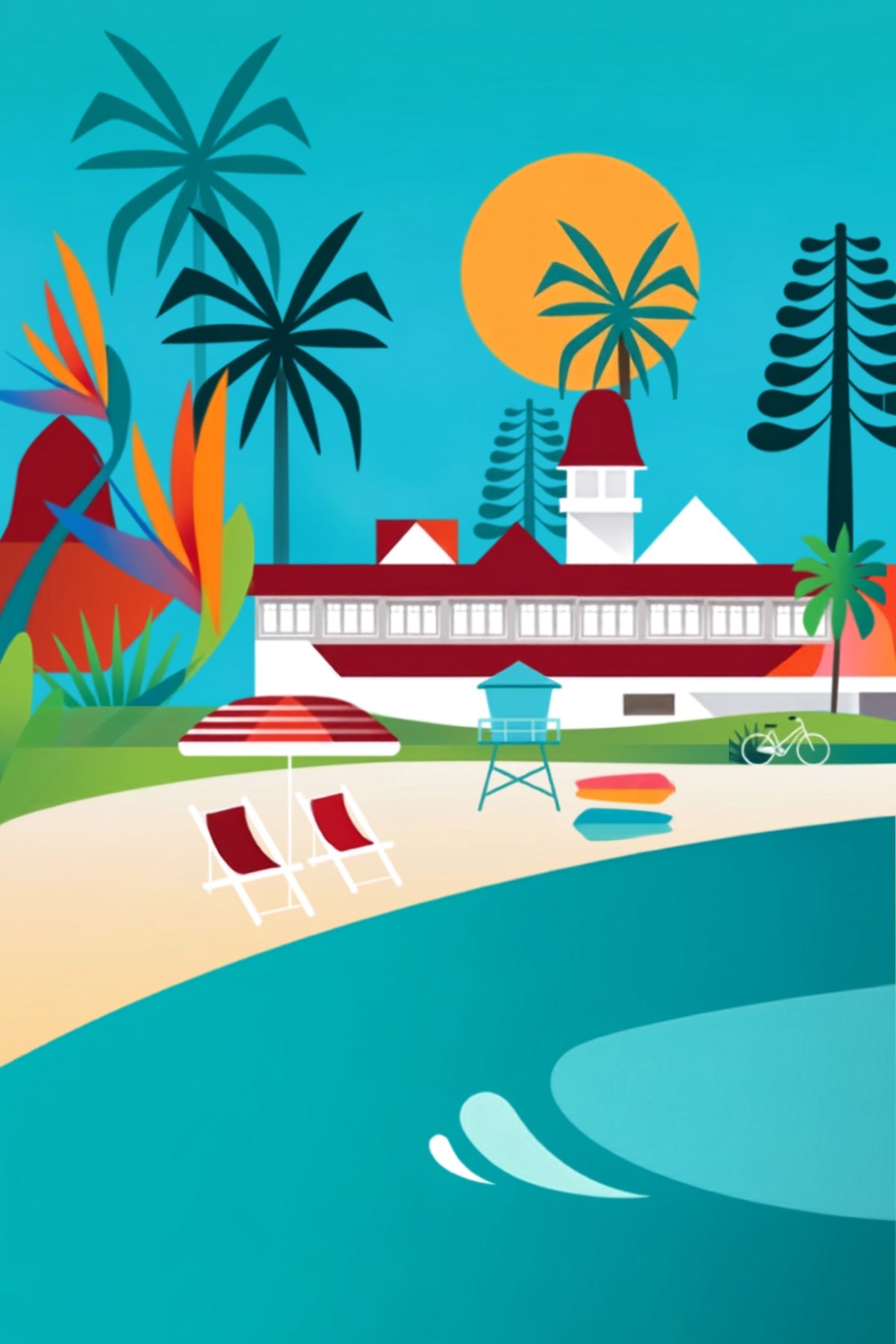 Beach Club Postcard