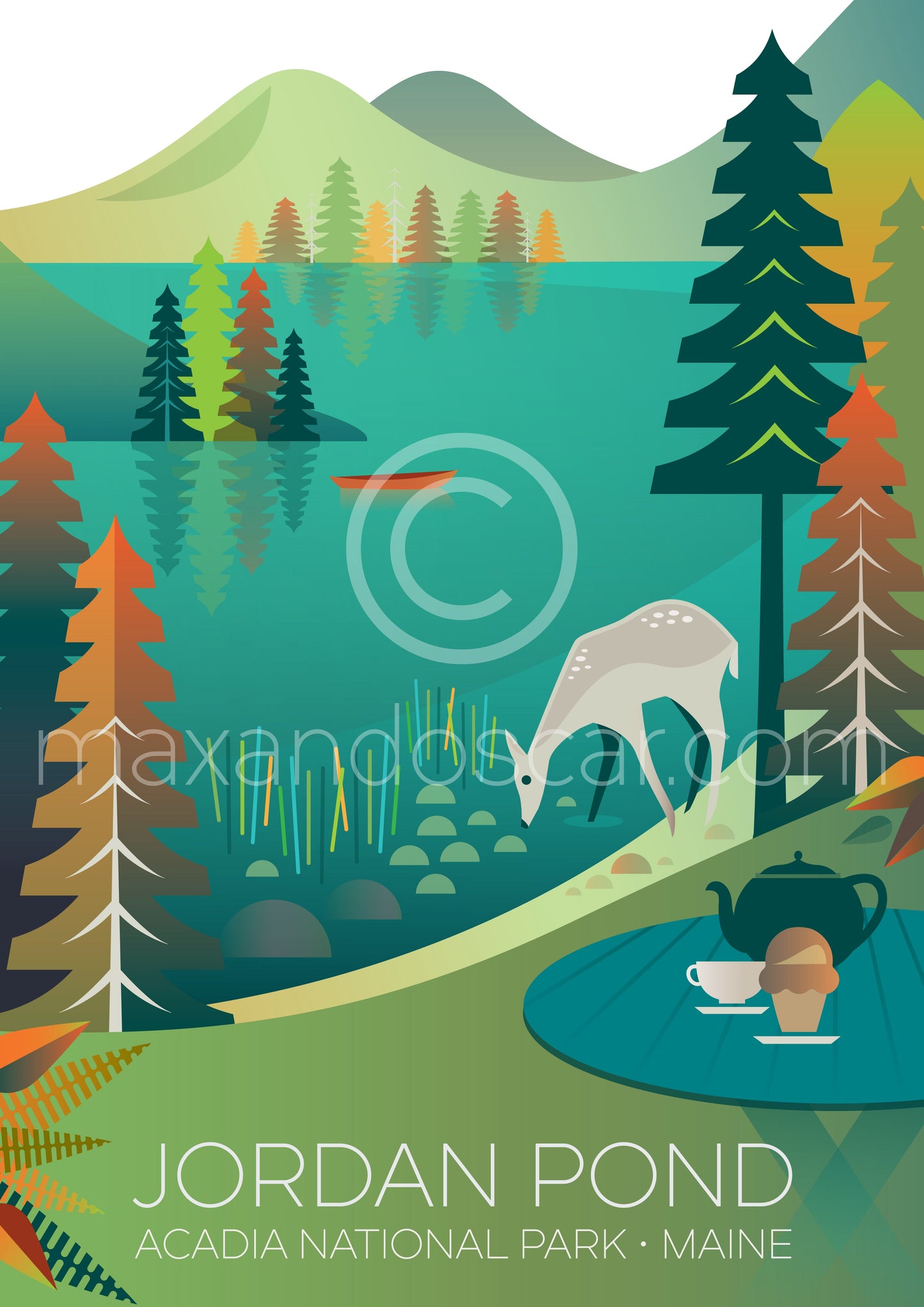 LTP - Acadia National Park, Jordan Pond Postcard