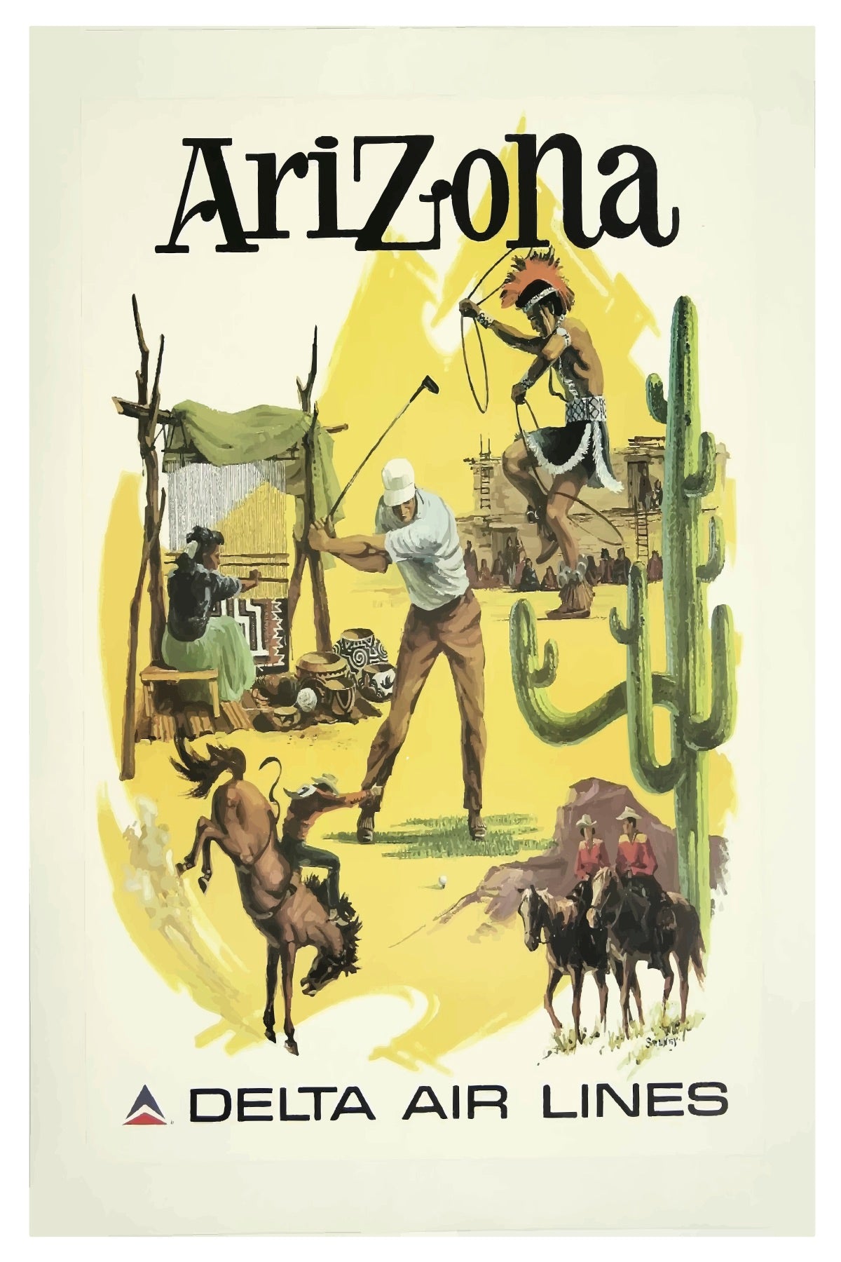 ARIZONA DELTA AIR LINES POSTAL CARD