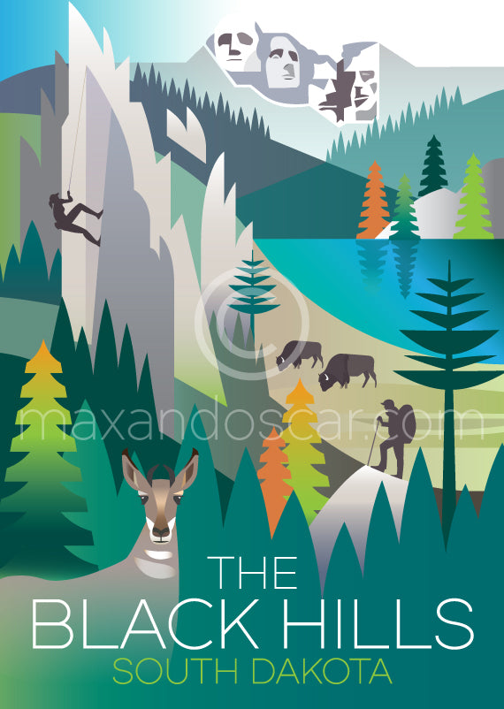 BLACK HILLS POSTCARD